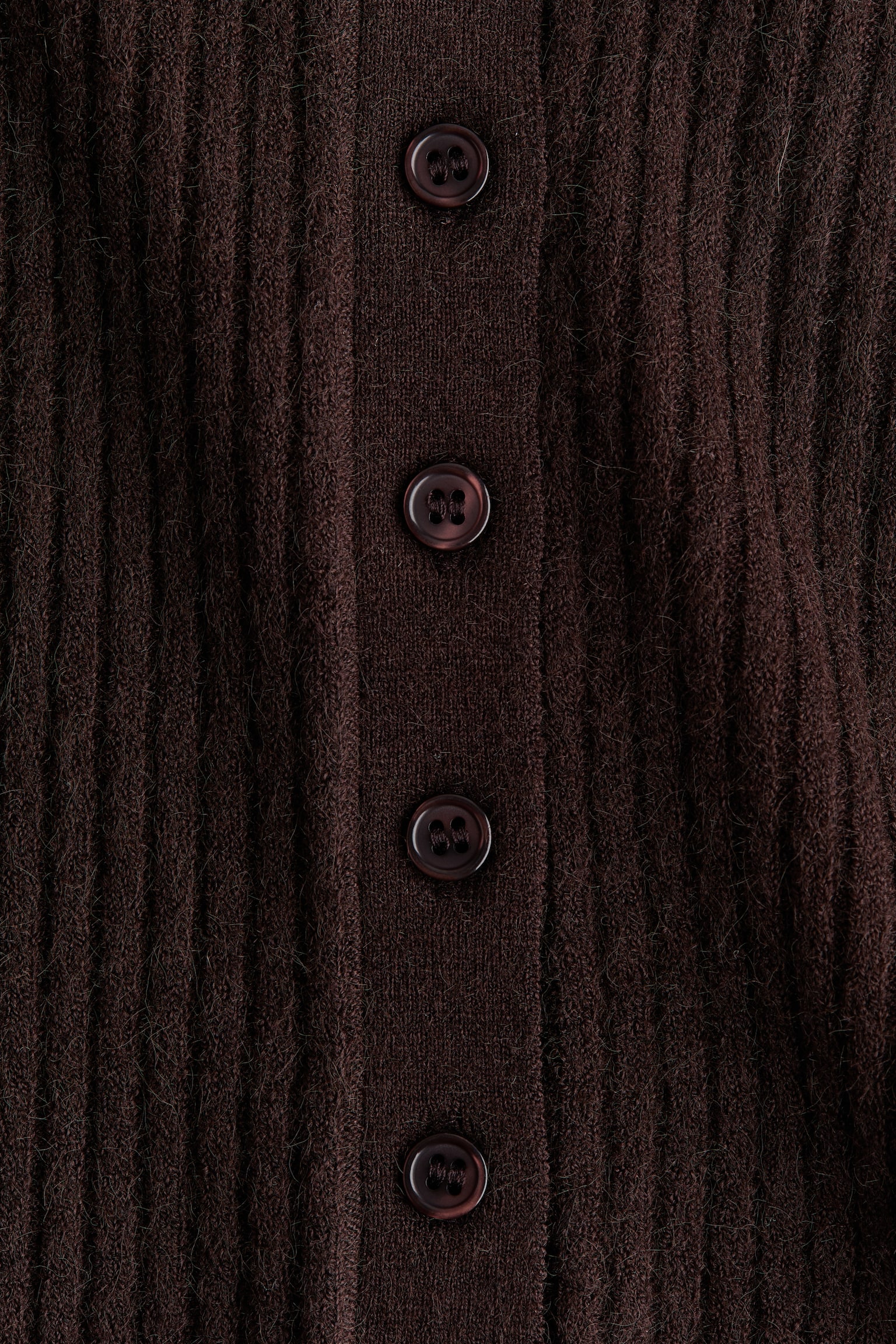 Женский свитер H&M Rib-Knit Mock Turtleneck, цвет: Тёмный коричневый — фото 6