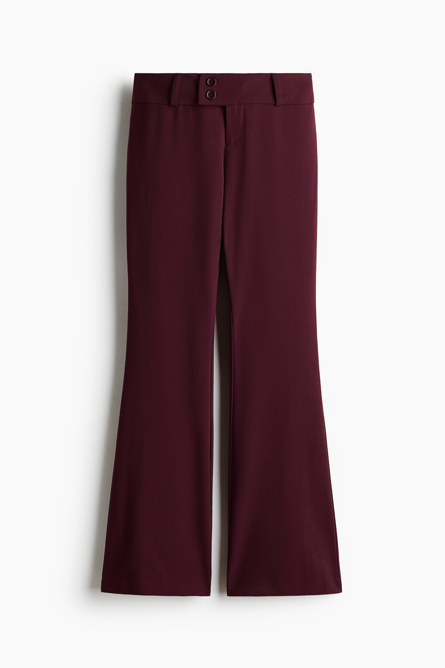 Flared tailored trousers - Burgundy/Black - 1