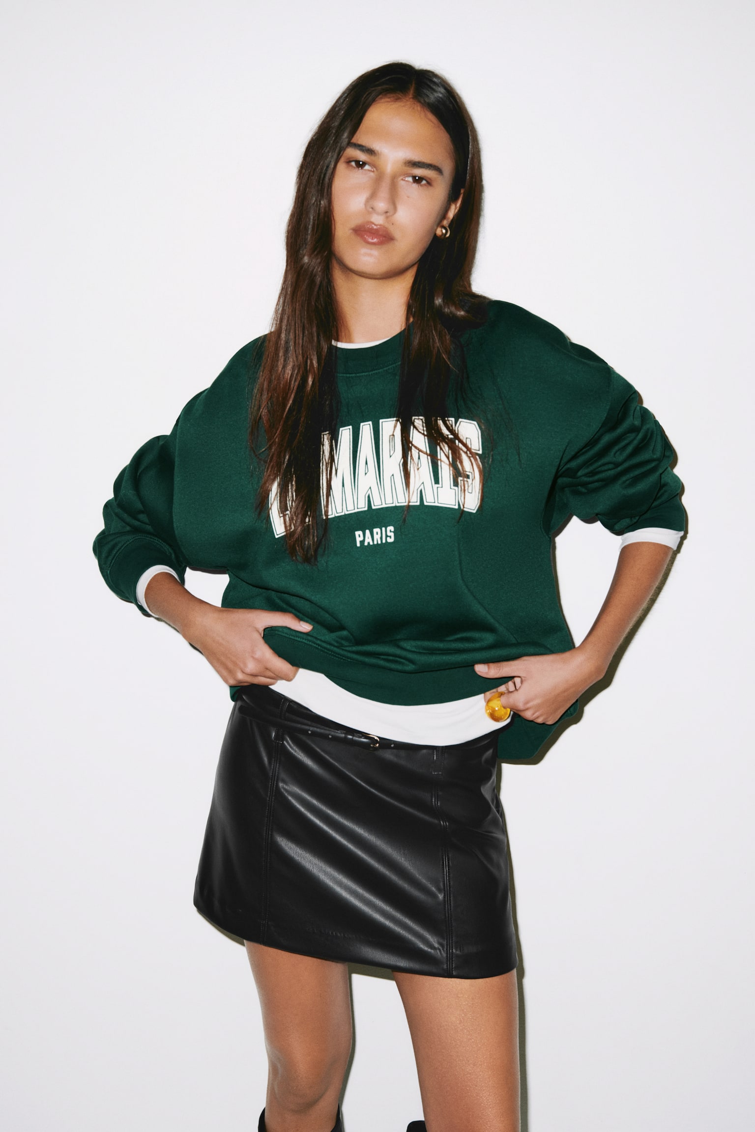Print-motif sweatshirt - Dark green/Le Marais/Dark grey/Sport Club/Grey marl/Long Beach/White/Florence - 5