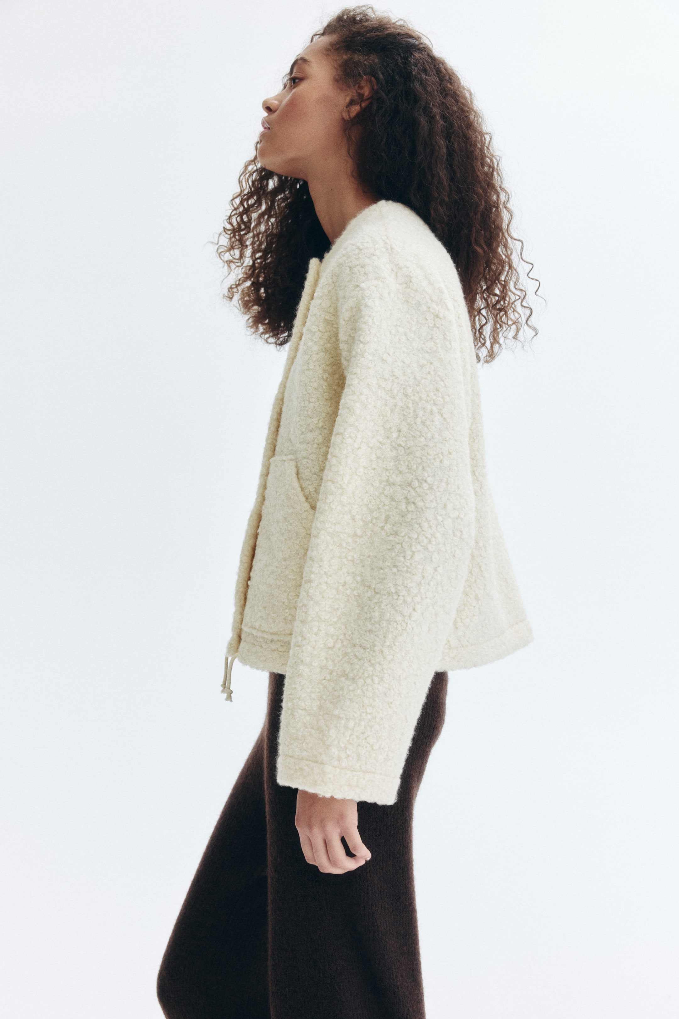 View larger image: Teddy jacket - Light beige - Ladies | H&M SG 4