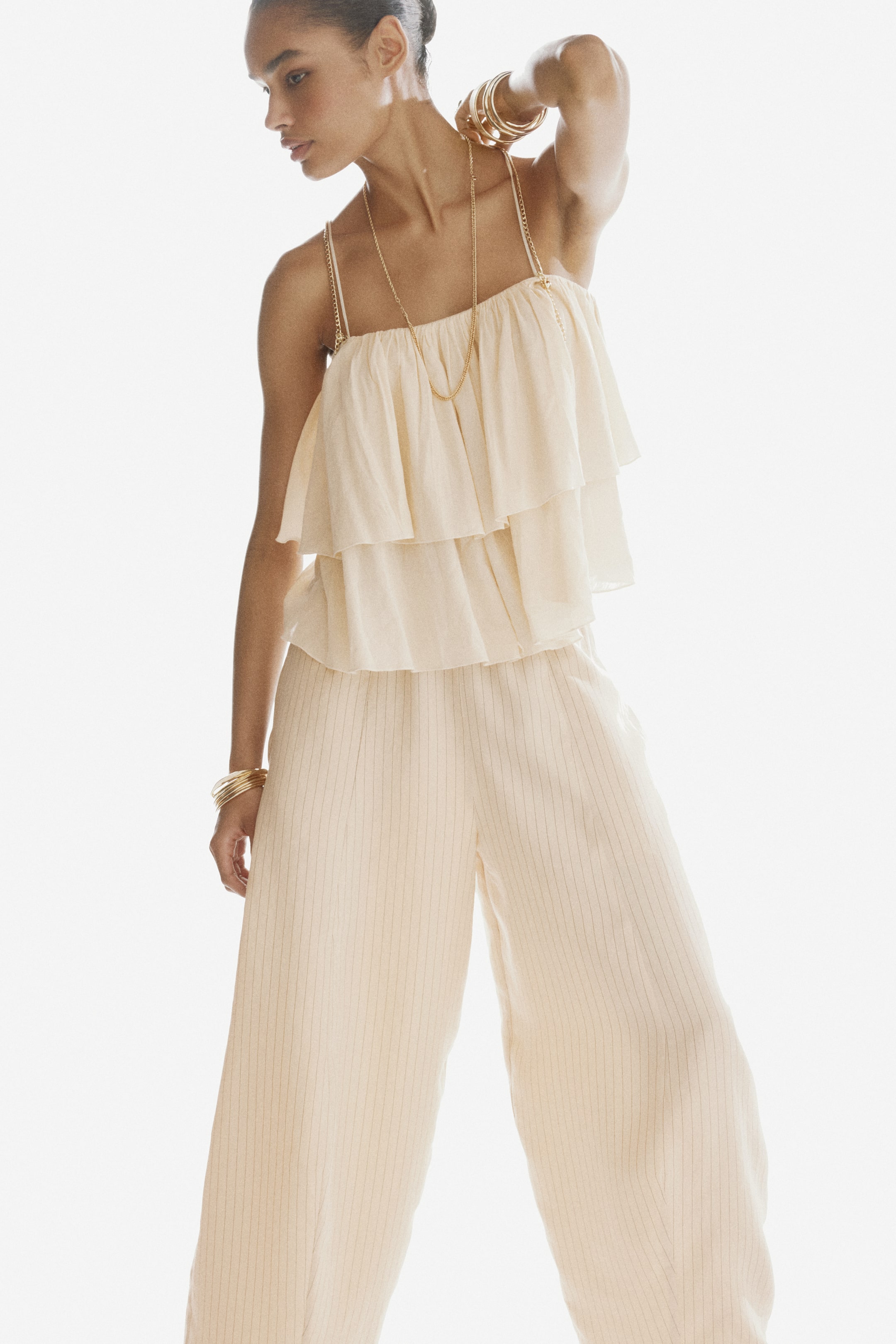 Женские брюки H&M Modal-Blend Barrel-Leg Pants — фото 3