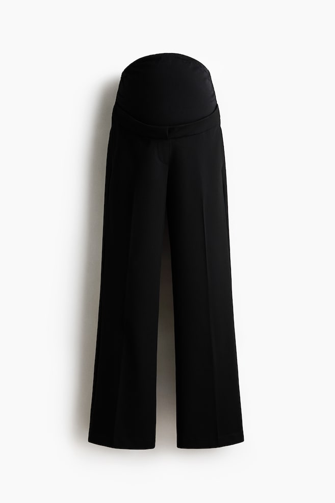 MAMA Bootcut Pants - Black/Dark gray melange/pinstriped - 1