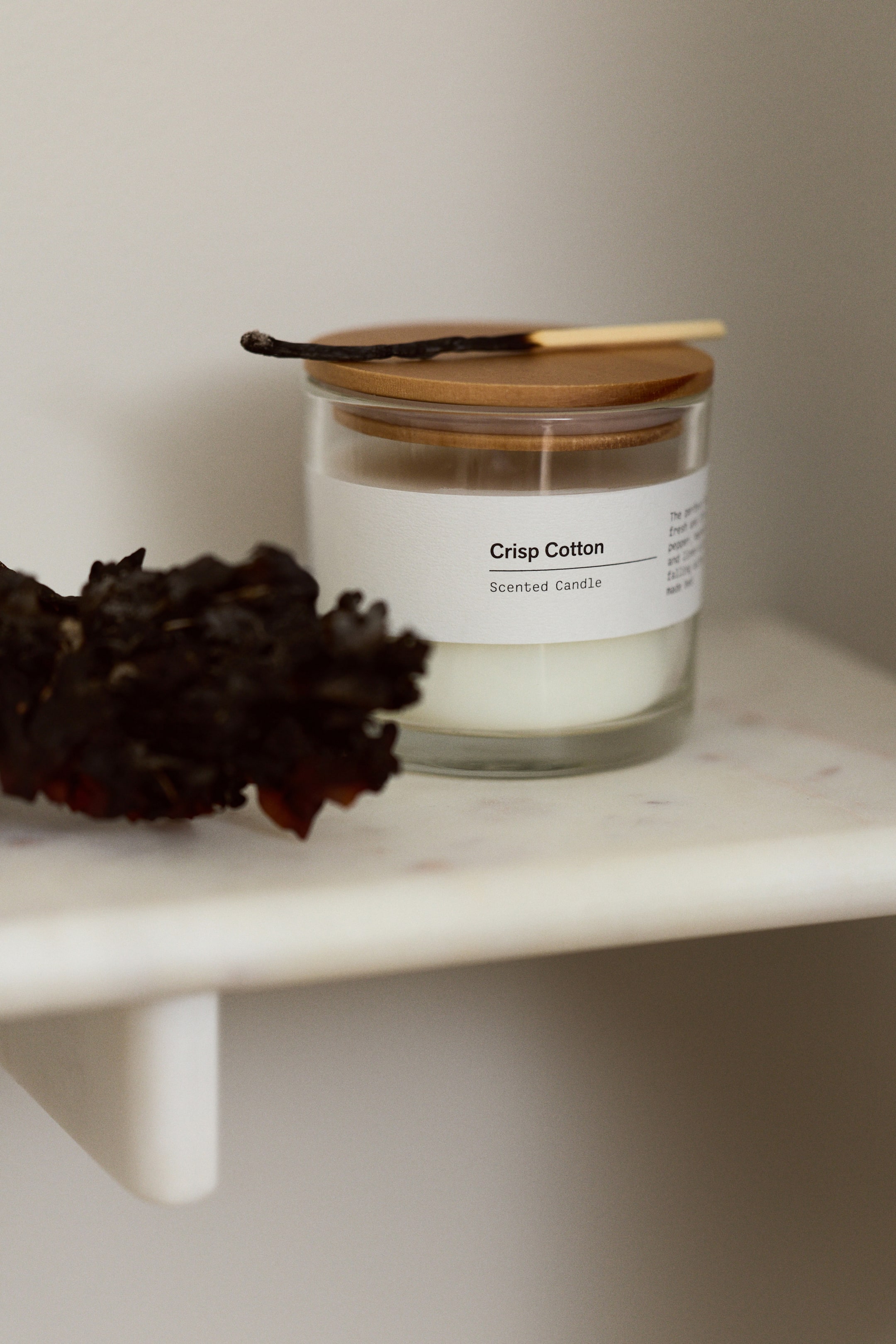 View larger image: Scented candle in glass holder - Crisp Cotton - Home All | H&M IN 1