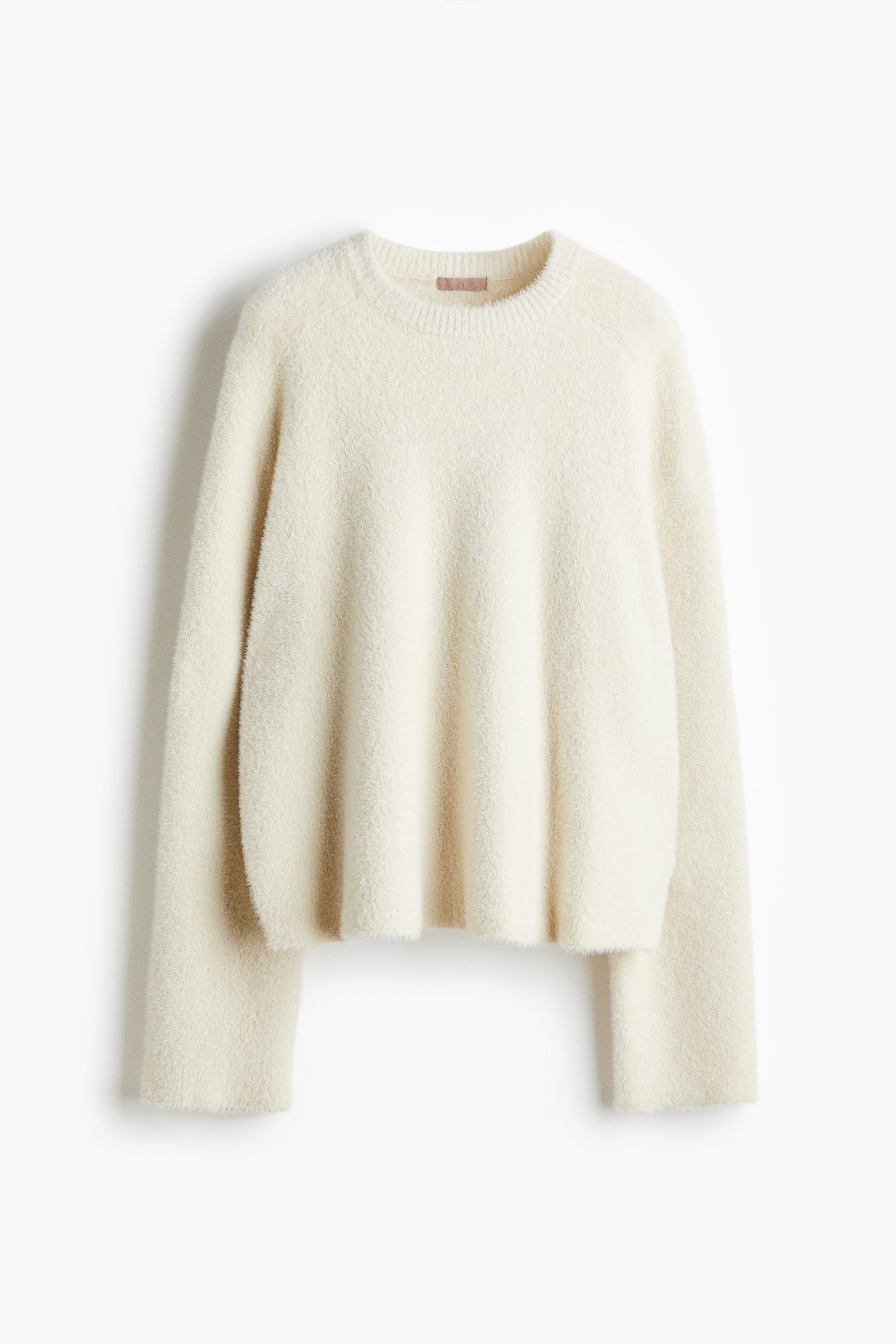 Fuzzy-knit jumper - Cream