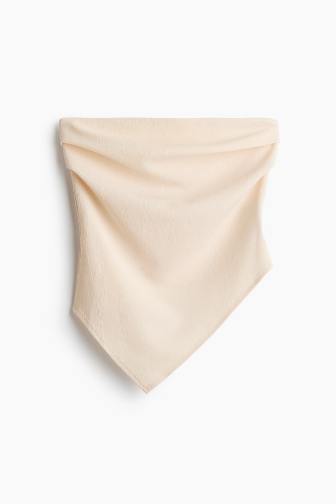 Asymmetric Tube Top - Cream/Black/Red - 1