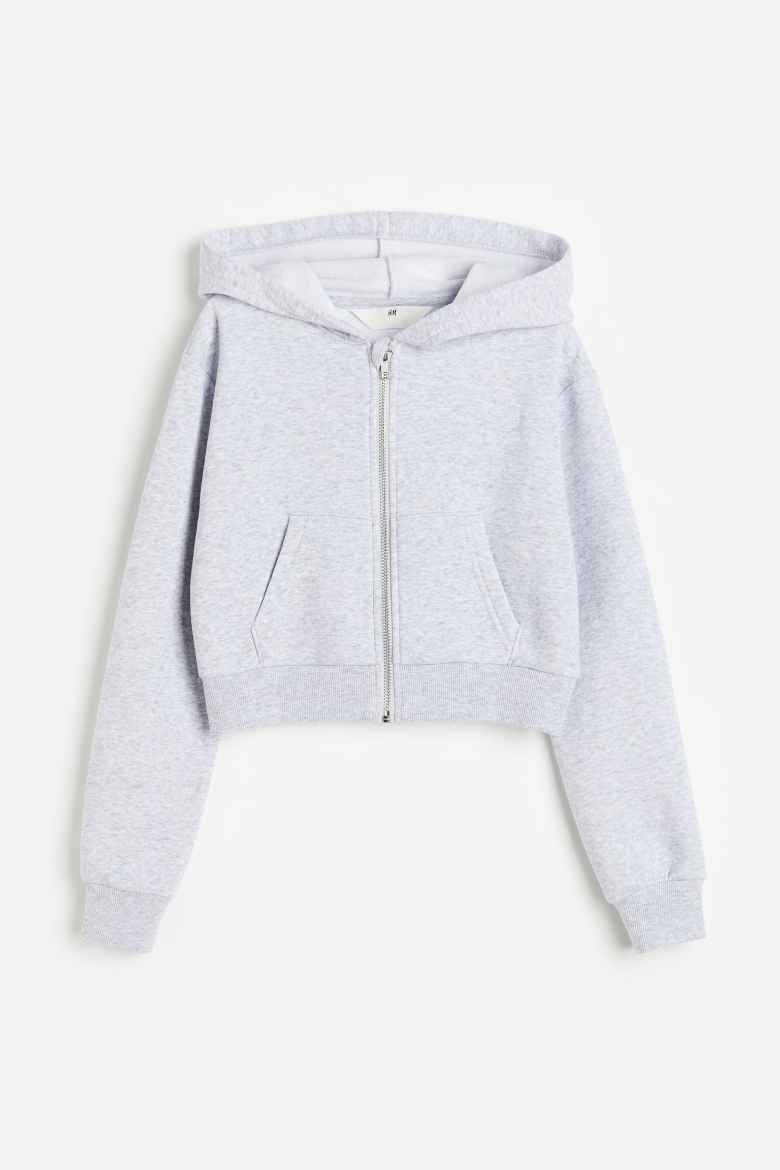 Zip Up Hoodie - Light grey marle/Natural white/Dark grey - 1