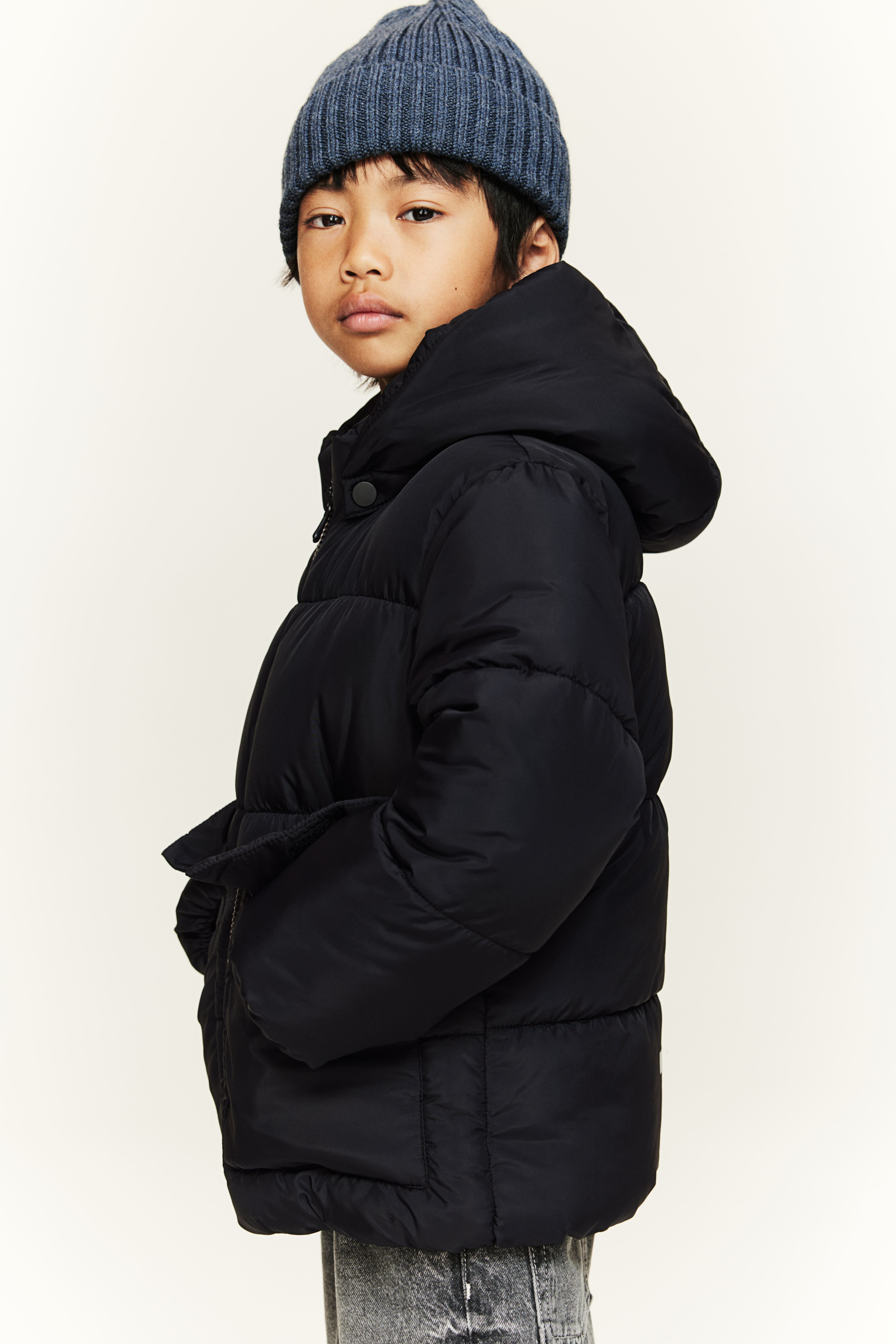 Water Repellent Puffer Jacket Black Kids H M CA