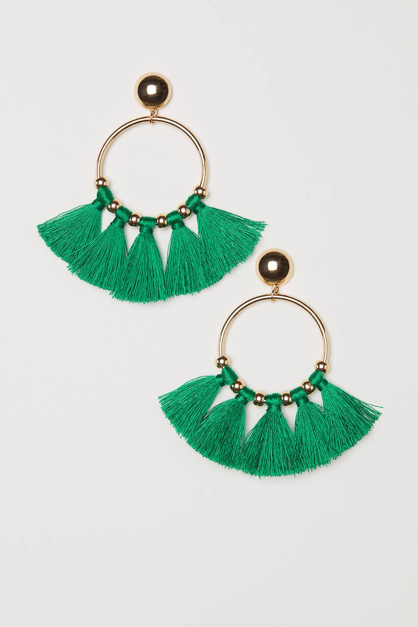 Boucles D'oreilles à Pompons Multicolores - Fermeture à Vis (pour Oreilles Percées) - Neuf Sans Emballage