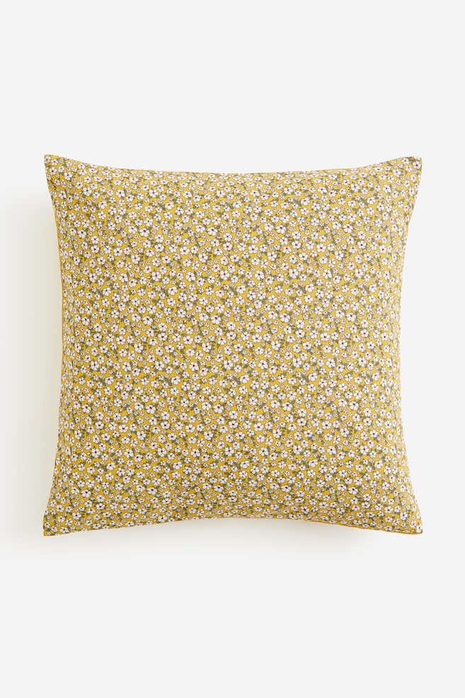 Spotted cotton cushion cover - Yellow/Floral /Light grey/Spotted/White/Spotted/Light beige/Spotted - 1