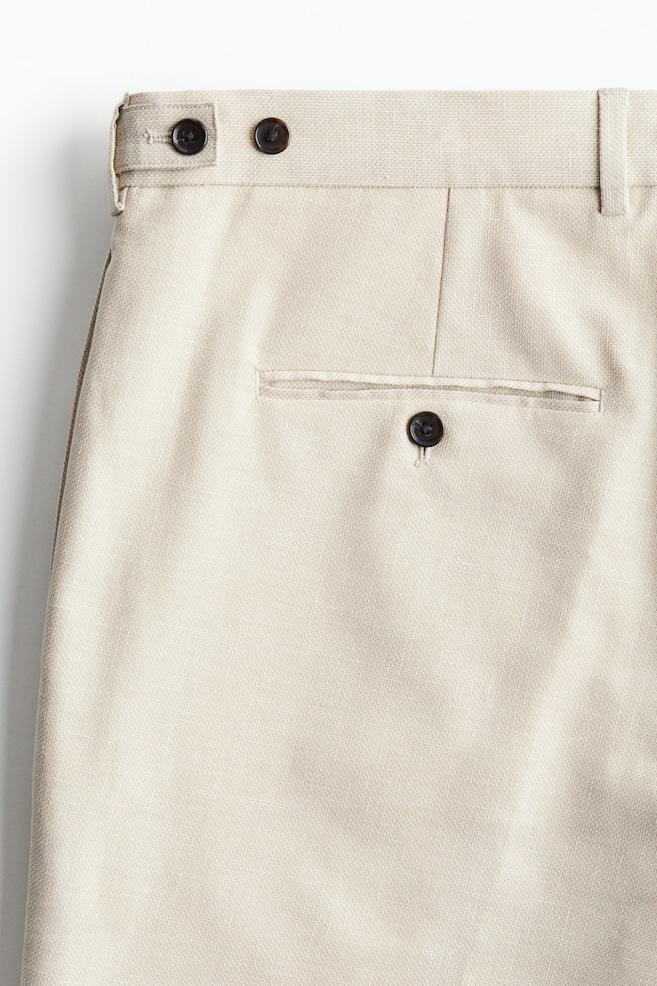 Regular Fit Suit Pants - Light beige/Black - 3