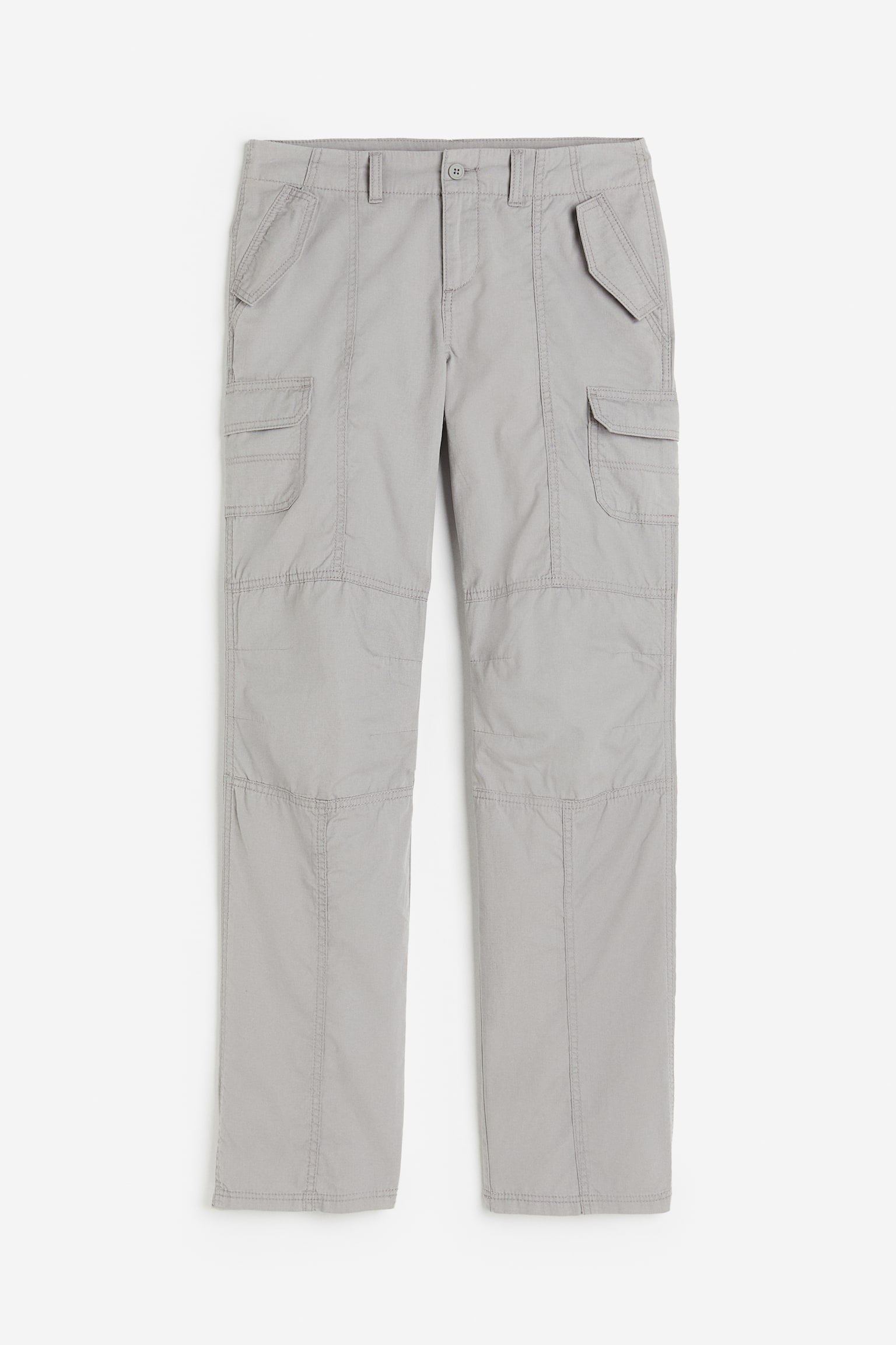 Low Waist Cargo Pants - Light grey/Dark greige/Black - 1