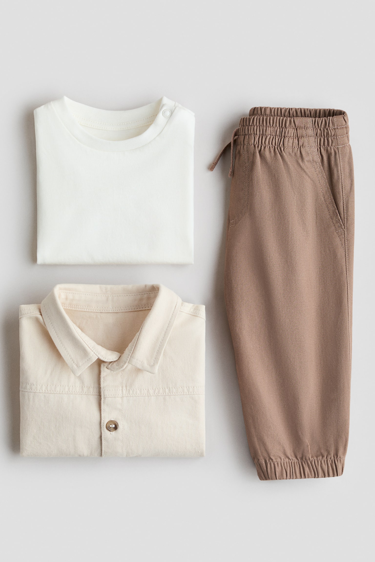 3-Piece Cotton Set - Light beige/brown - 7