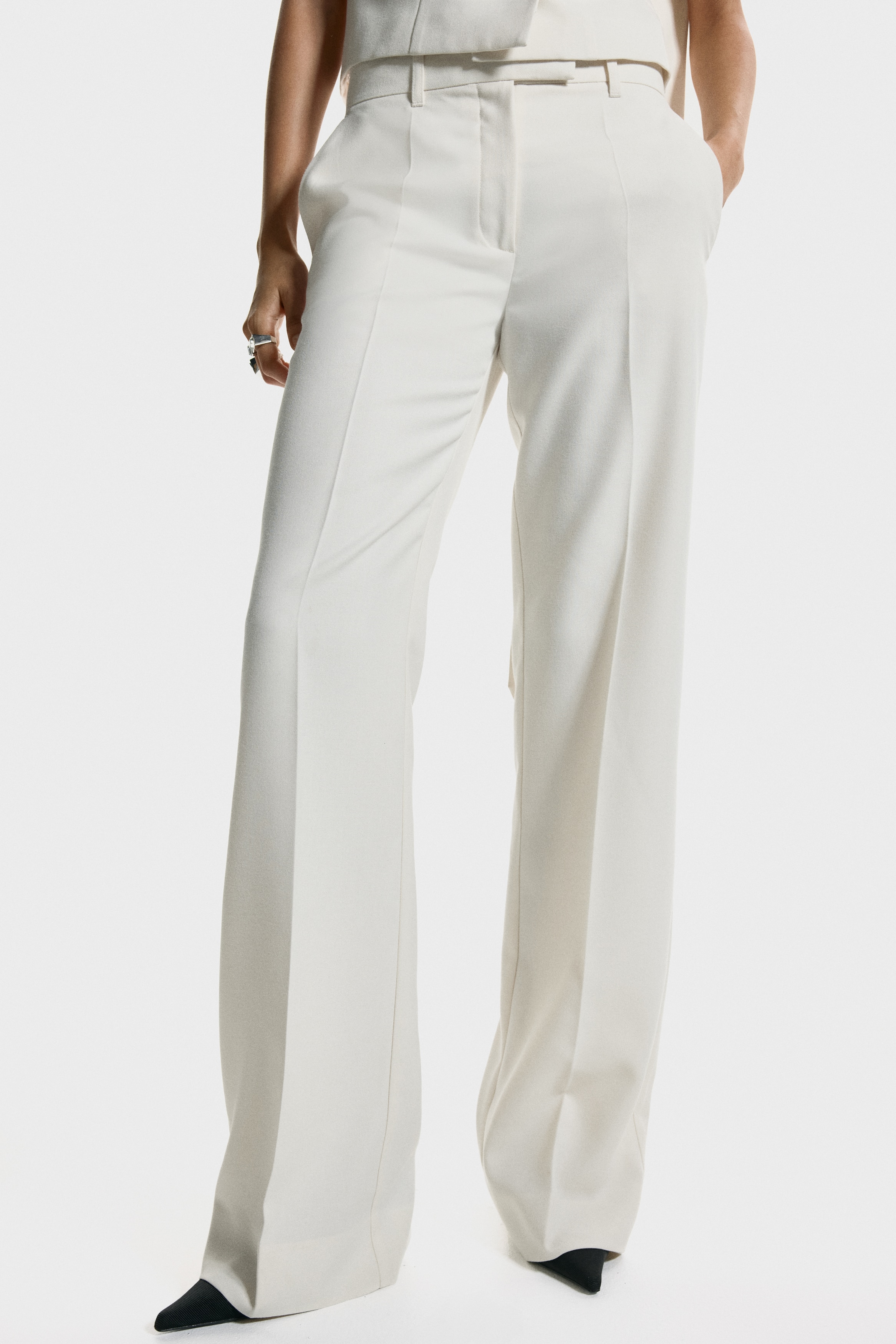 Tailored bootcut trousers