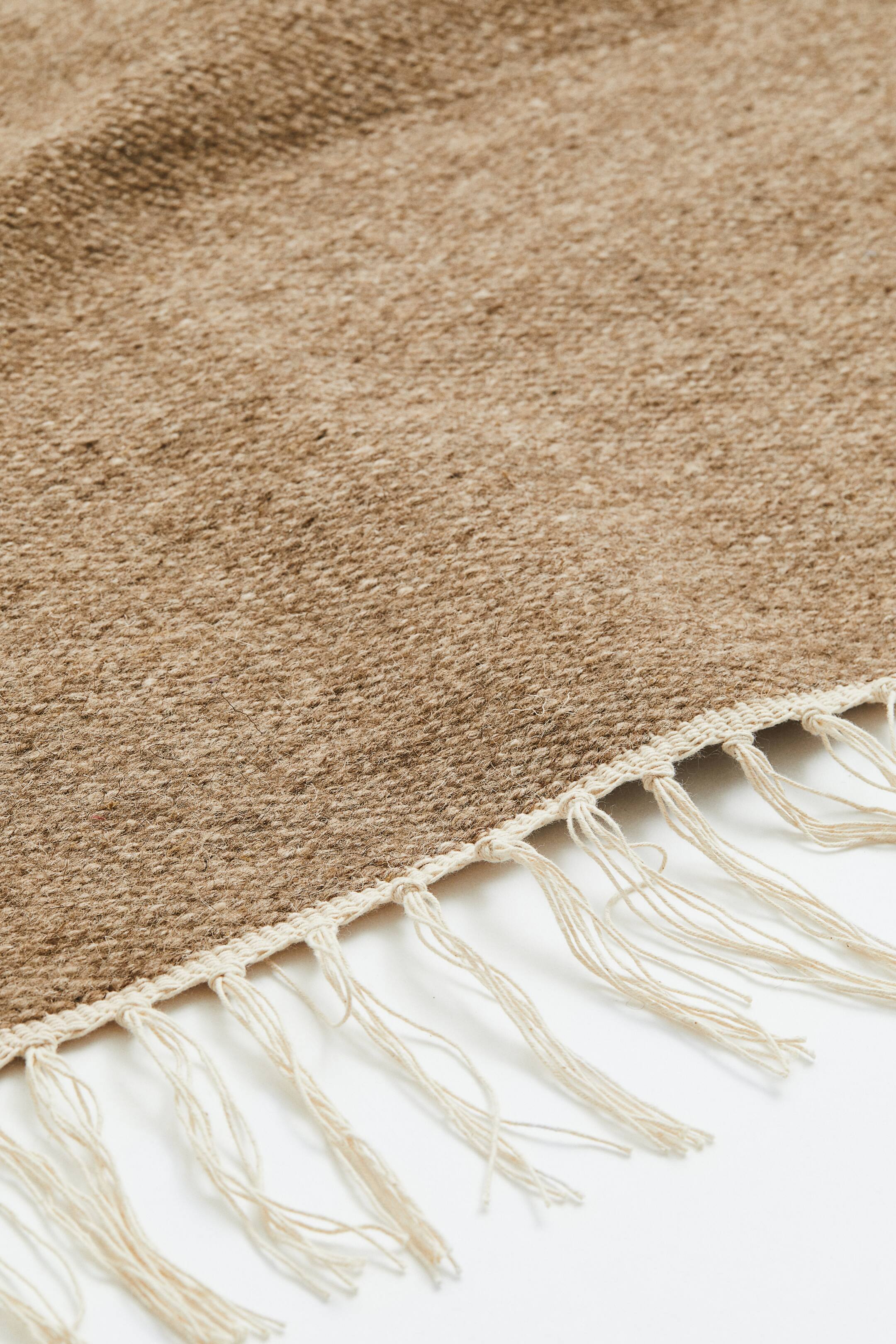 Large Wool Rug - Dark beige - Home All | H&M CA