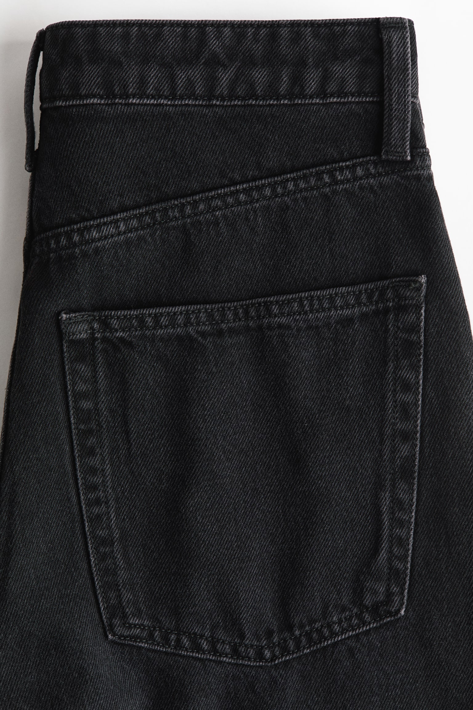 Женские джинсы H&M Barrel-Leg High-Waist, цвет: Джинсовый чёрный — фото 6