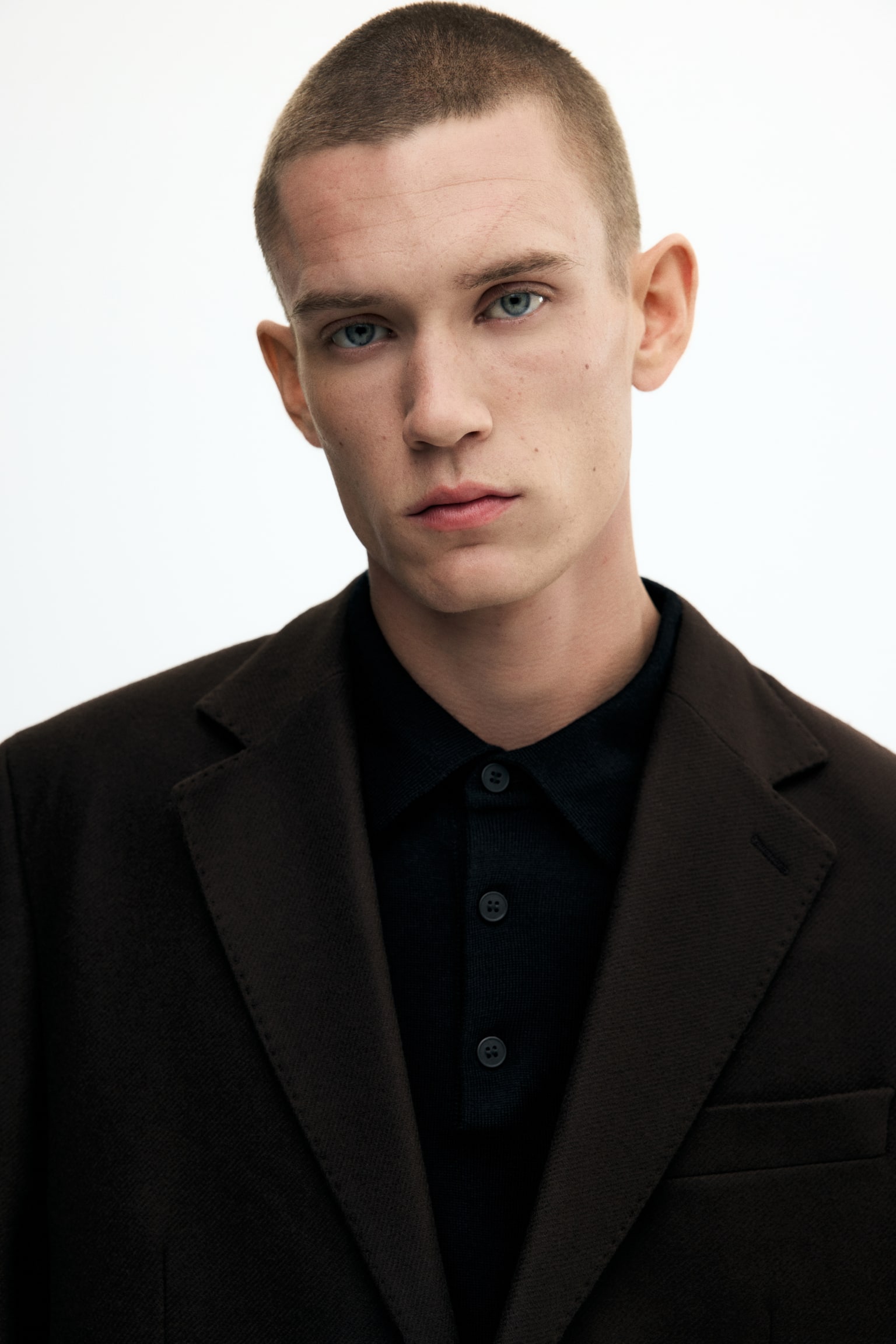 Kasmírkeverék zakó Regular Fit - Sötétbarna/Bézs - 6