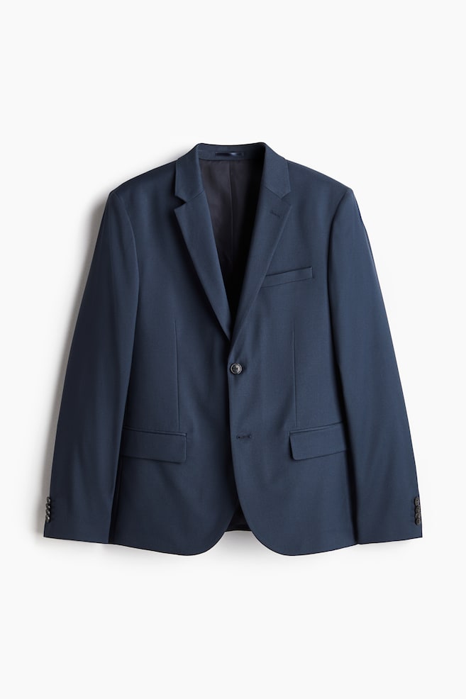 Skinny-Fit Single-Breasted Jacket - Dark blue/Black/Dark gray - 1