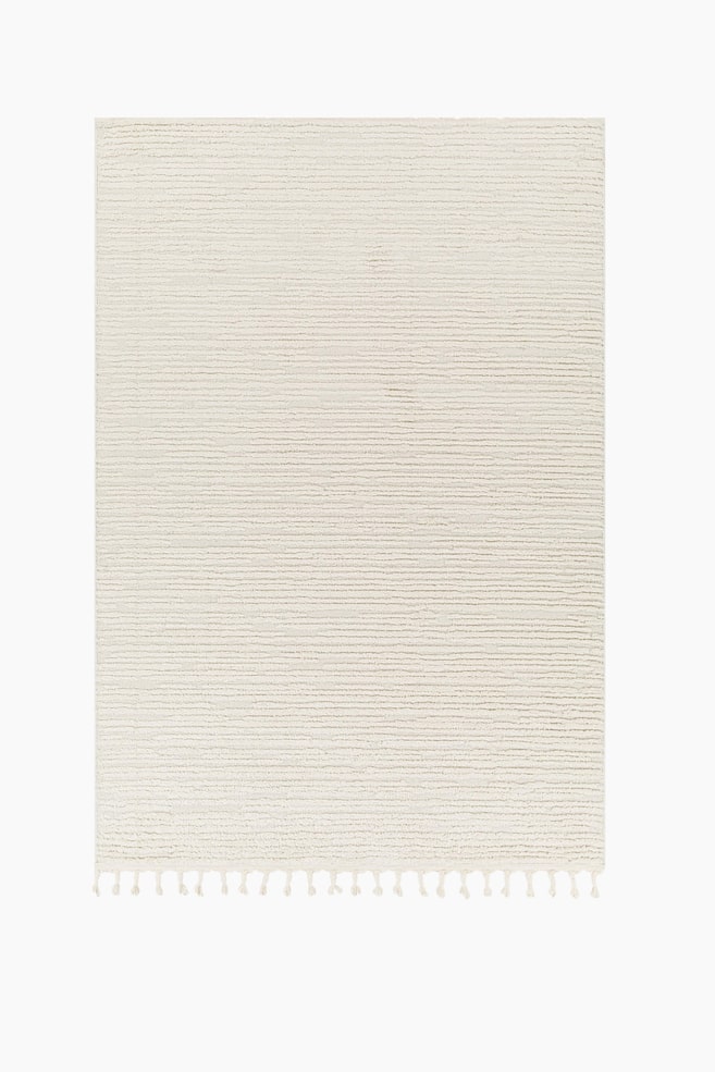 Nora Global High Pile Fringe Rug - Beige - 1