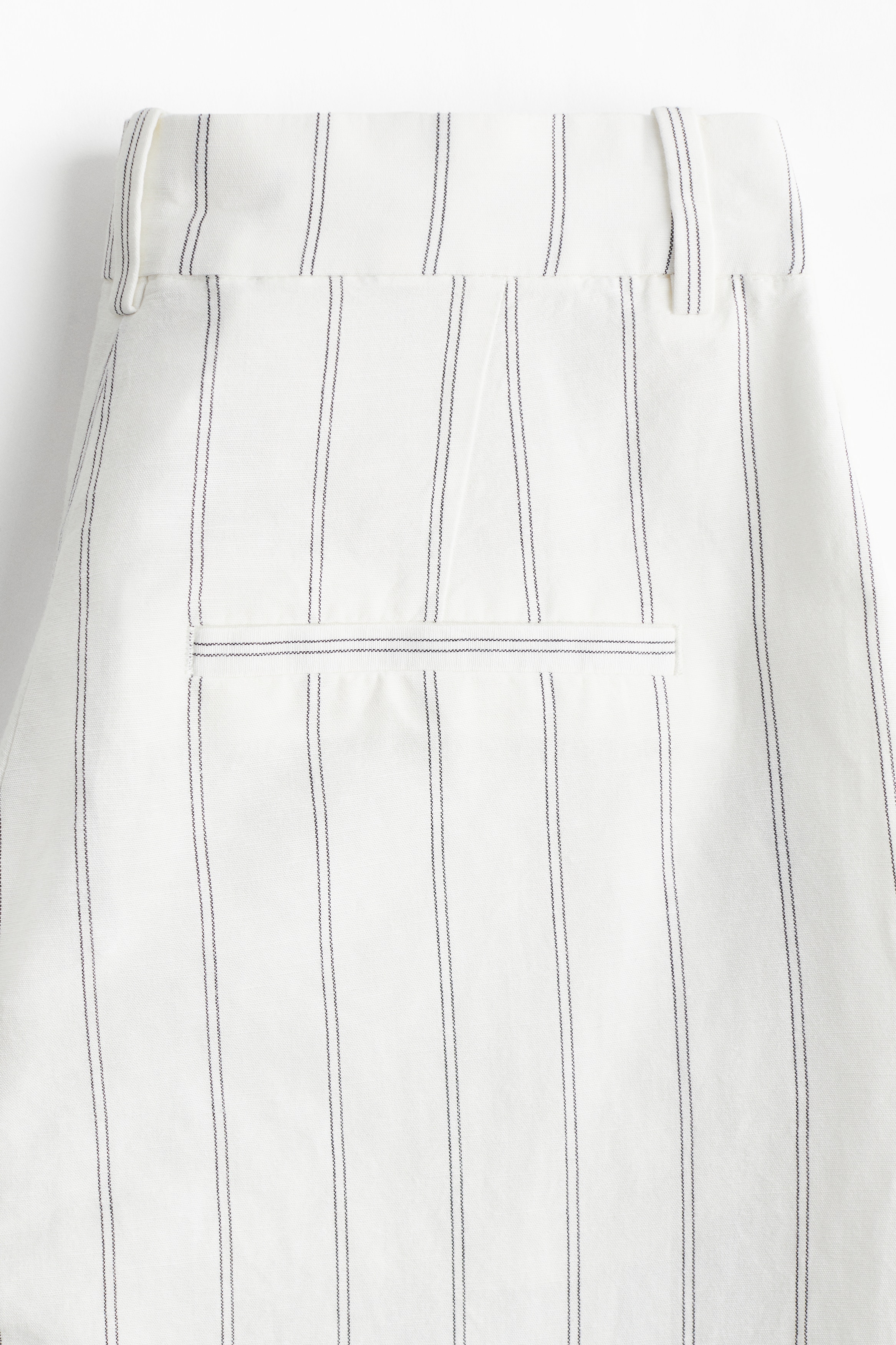 Wide linen-blend trousers