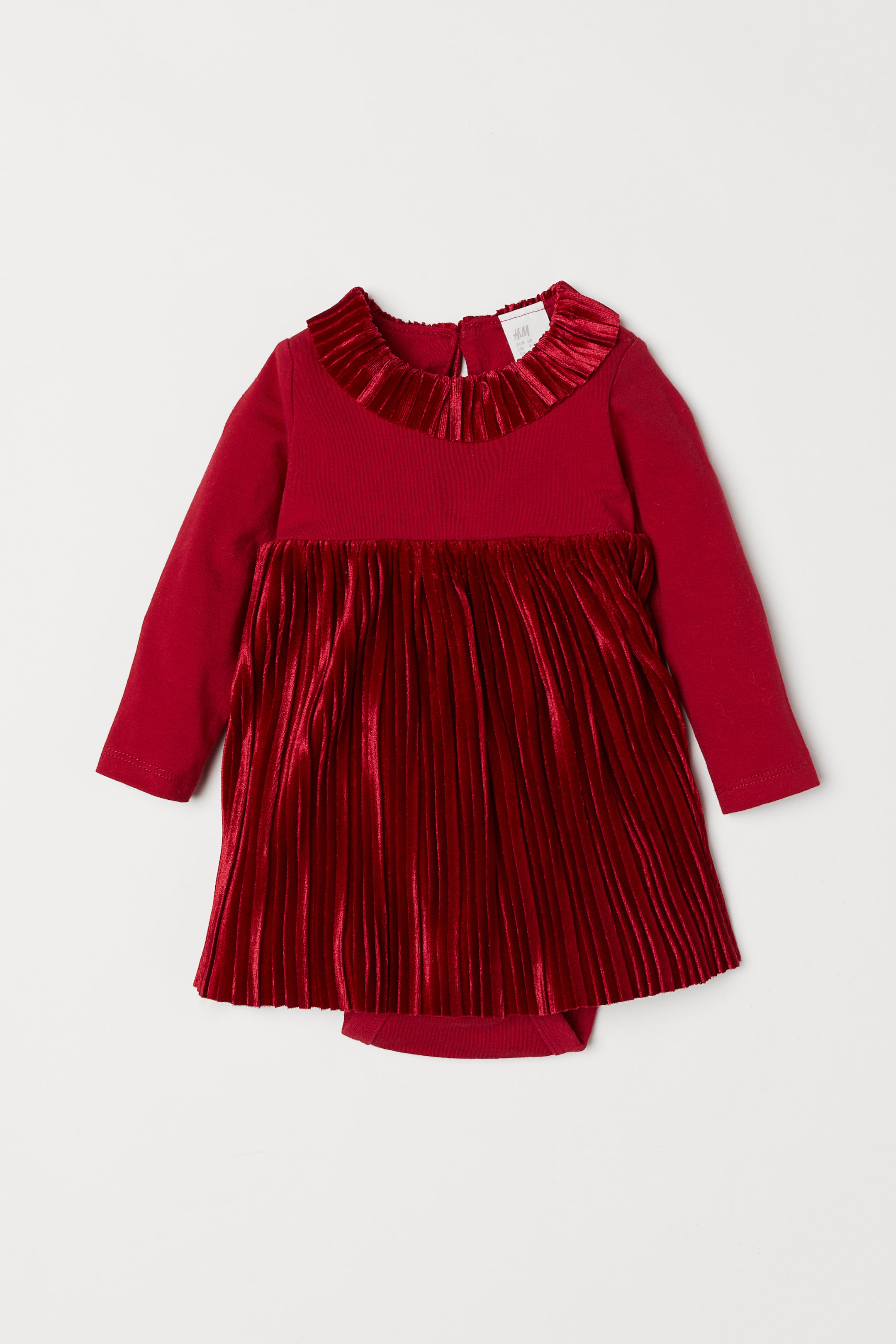 View larger image: Pleated bodysuit dress - Red - Kids | H&M 1