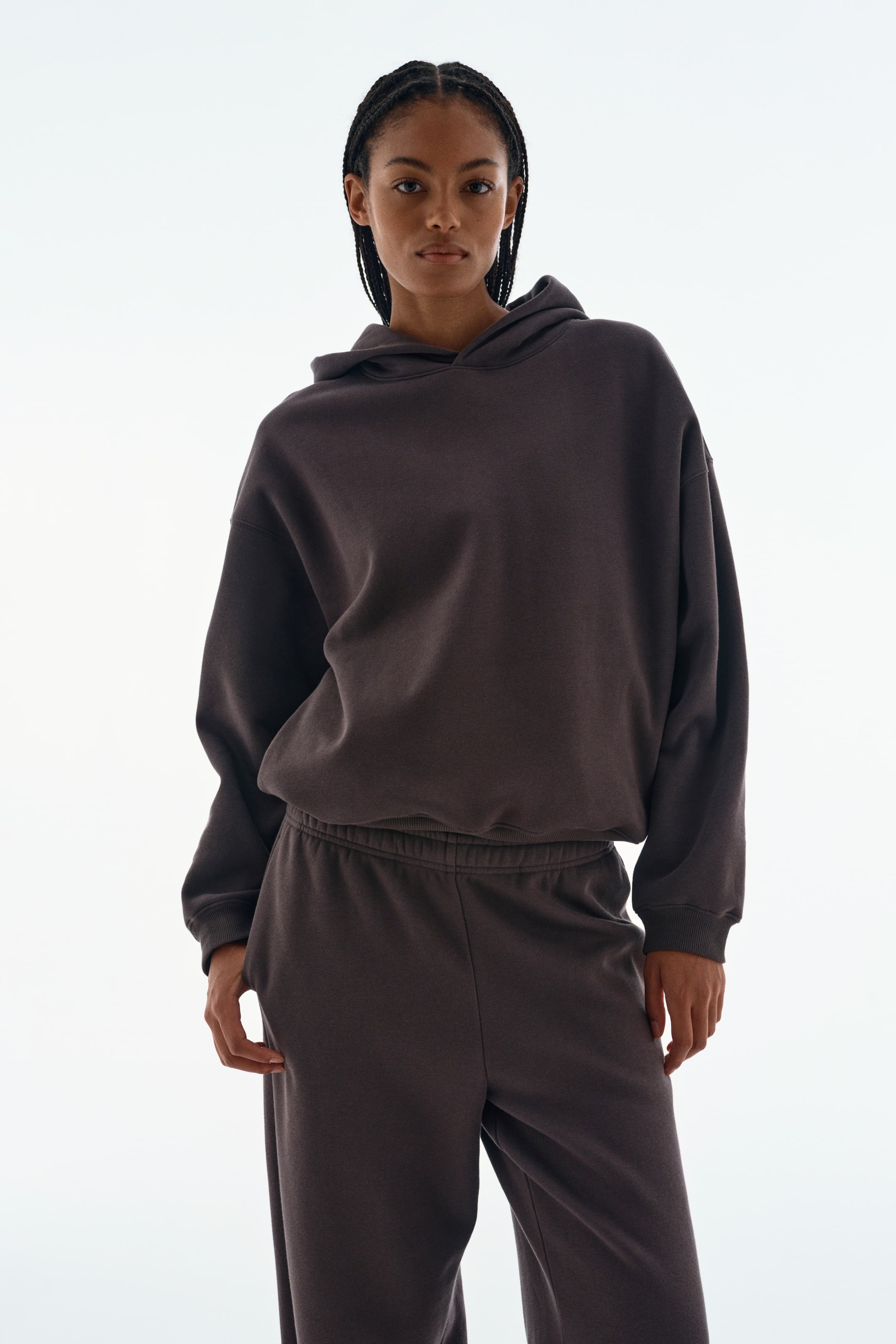 View larger image: Oversized sports hoodie - Dark heather - Ladies | H&M 1