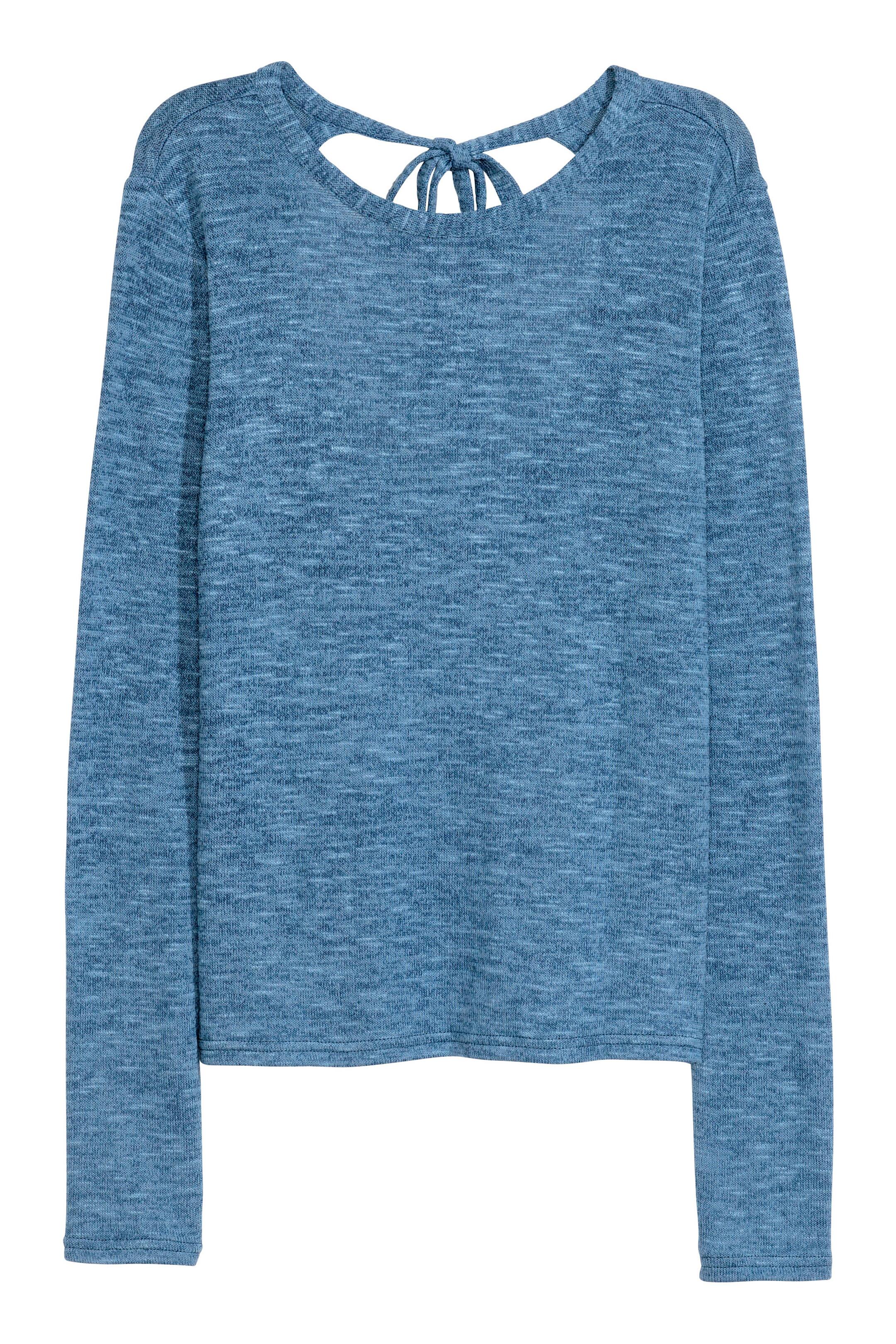 View larger image: Fine-knit jumper - Blue marl - Ladies | H&M GB 1