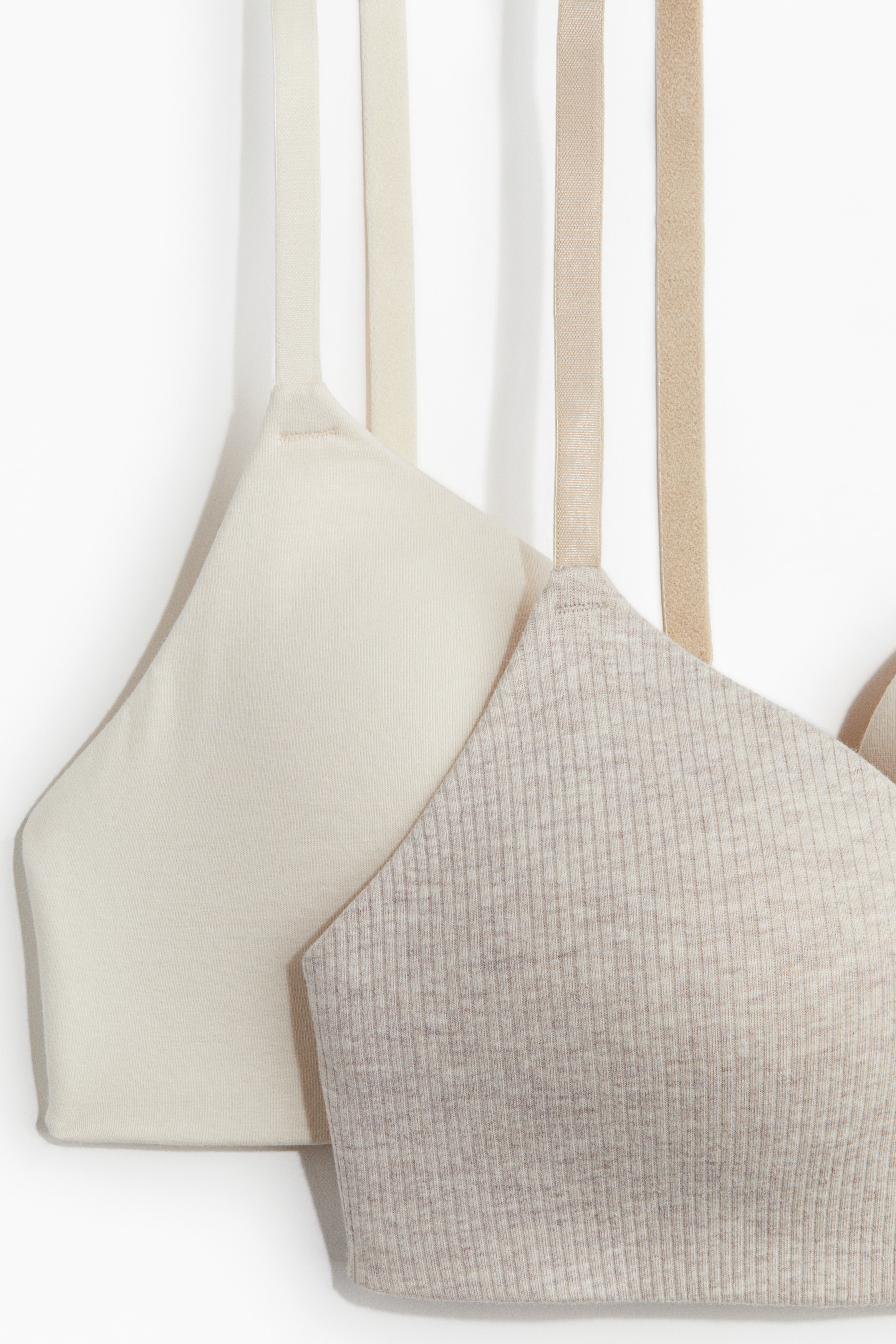 2-pack padded non-wired cotton bras