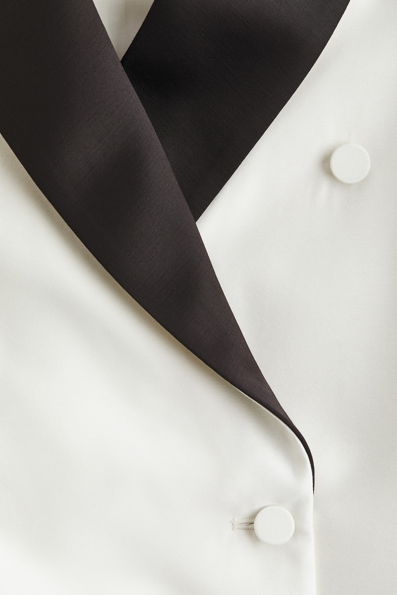 Double-breasted blazer - Cream/Black - 6