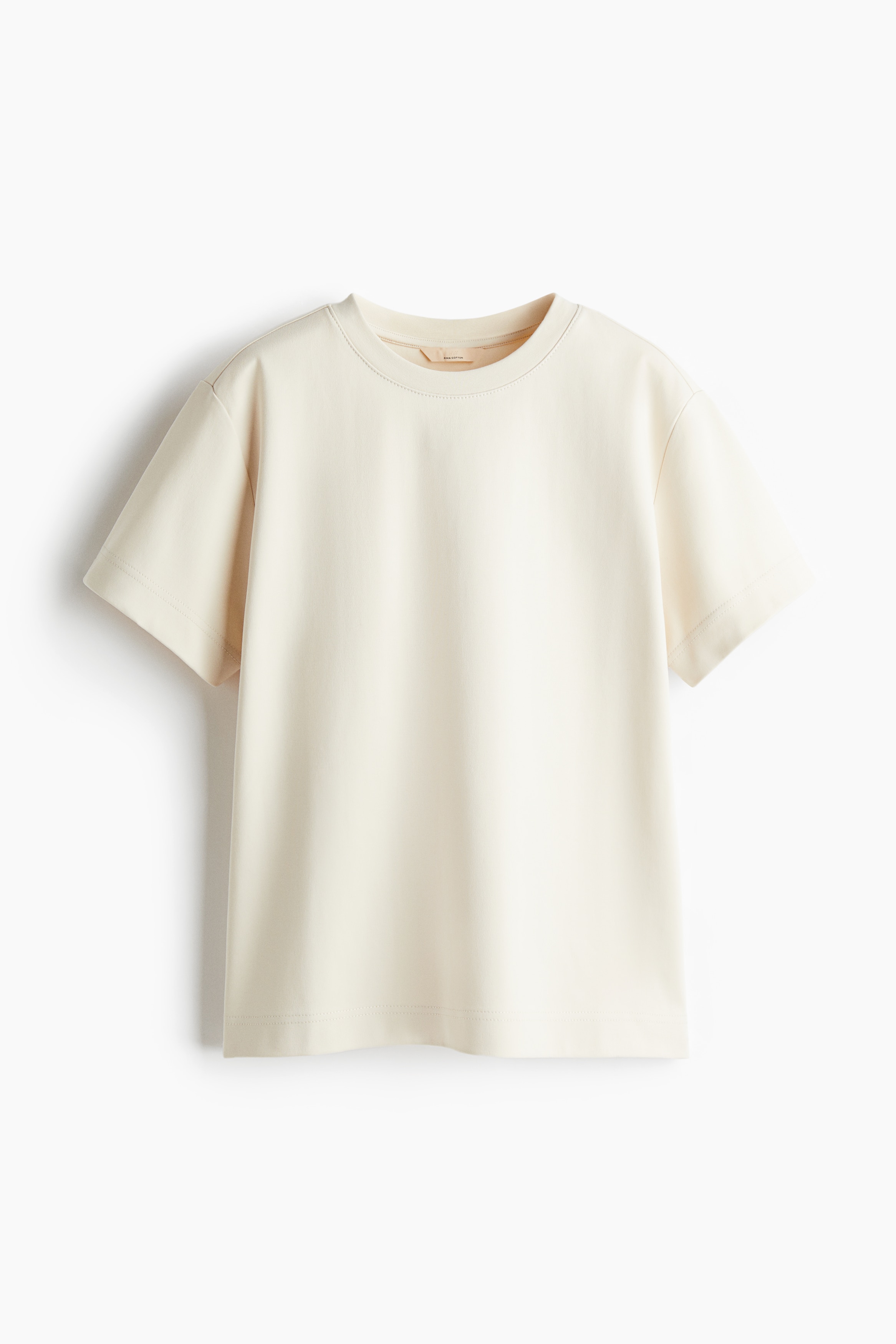 Pima Cotton Tee - Cream/White/Dark grey/Dark brown