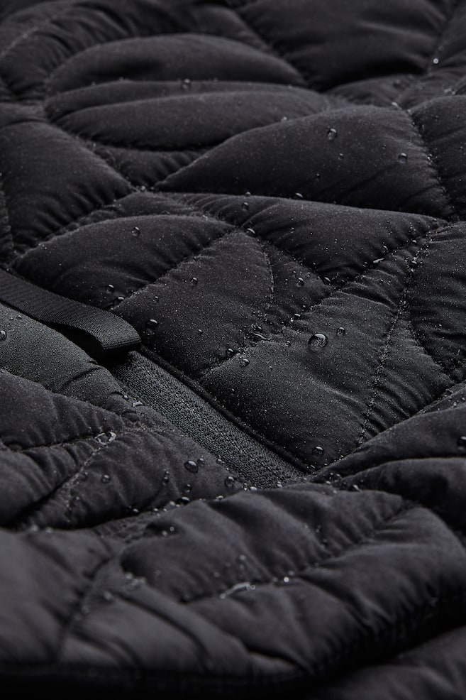 Oversized quilted popover jacket - Black - 12