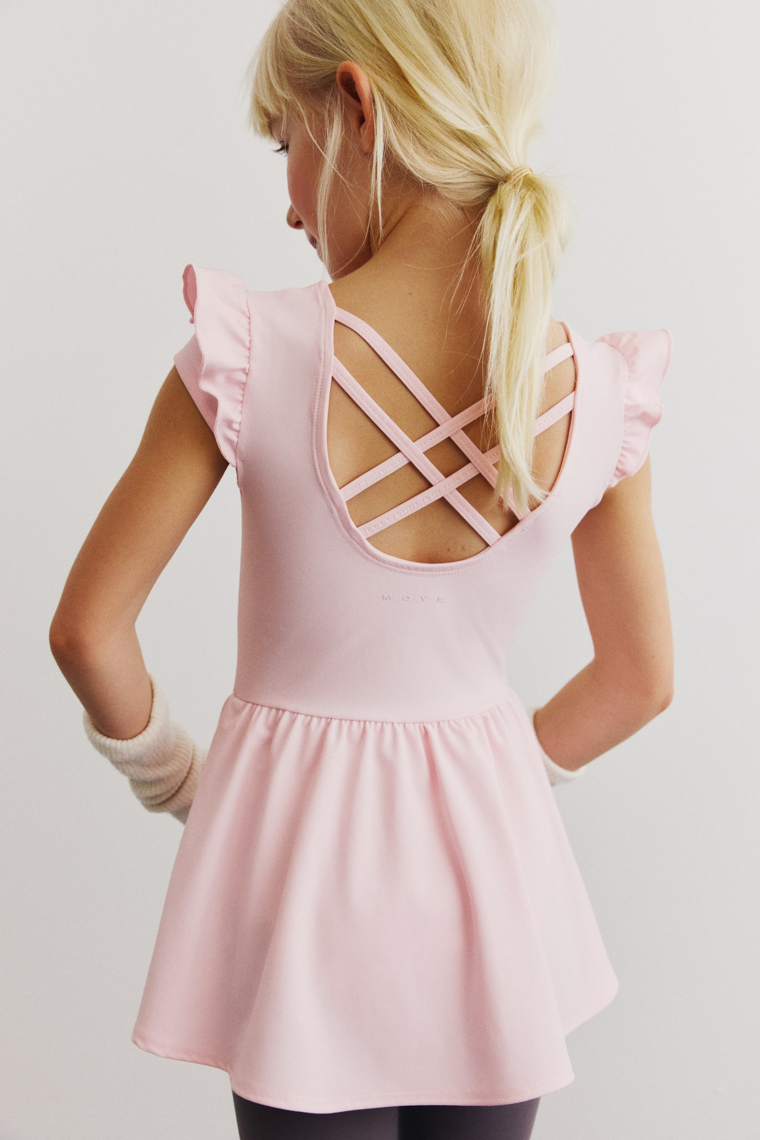 Športový trikot so sukňou - Svetloružová/Čierna - 6