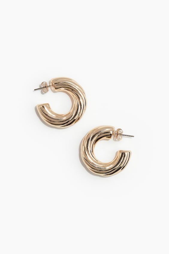 Twisted Hoop Earrings - Gold-colored - Ladies | H&M US