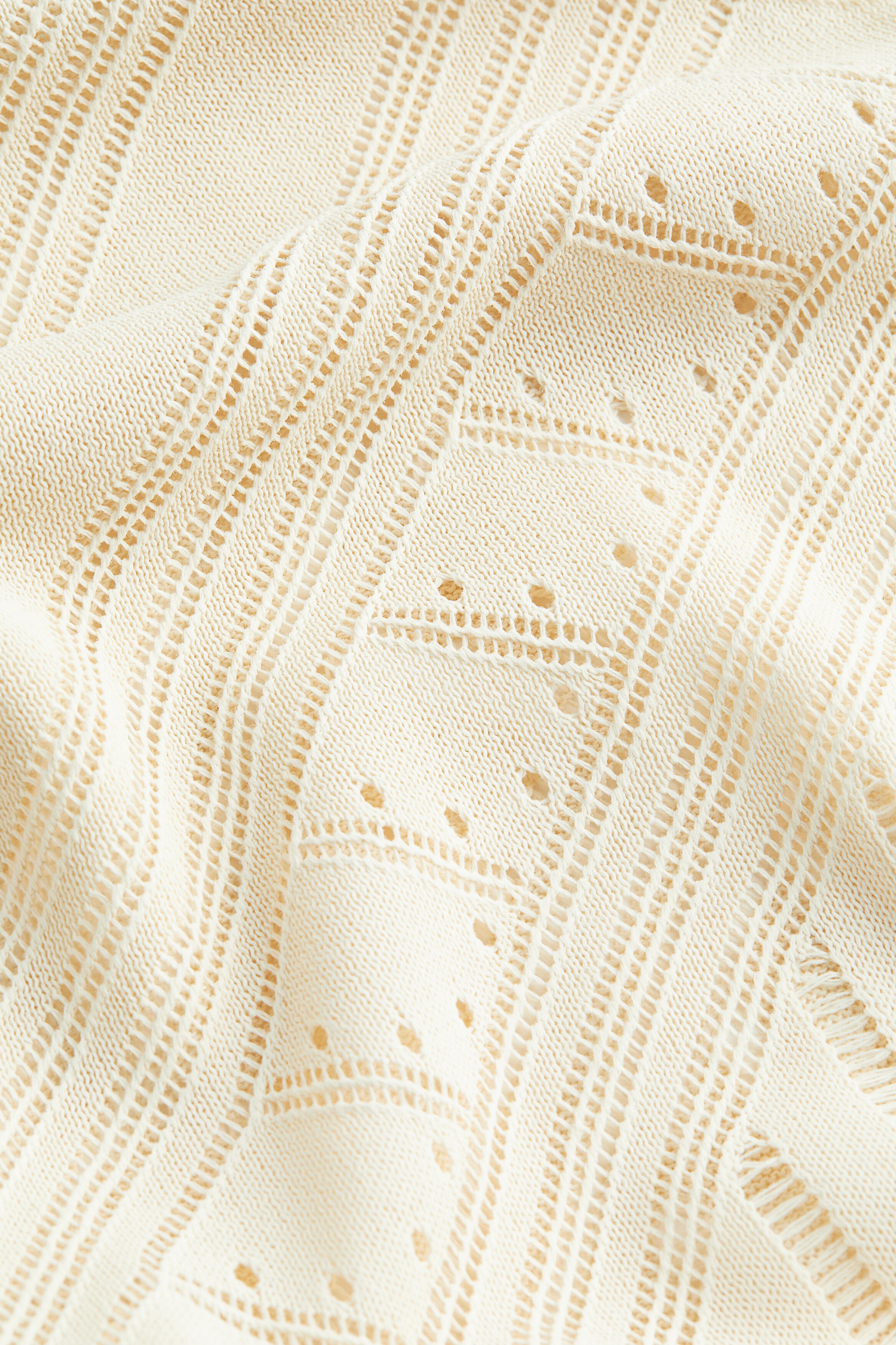 Pointelle-knit A-line dress