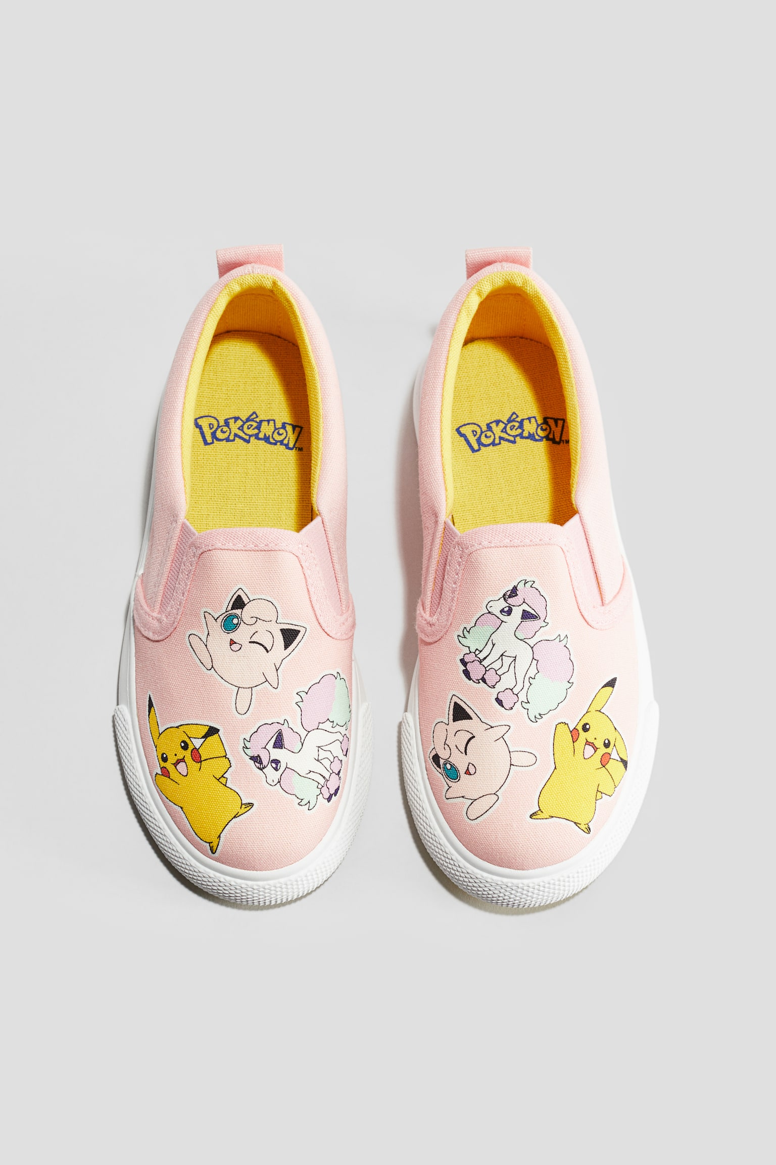 Printed canvas slip-on trainers - Pink/Pokémon/Pink/Barbie - 1