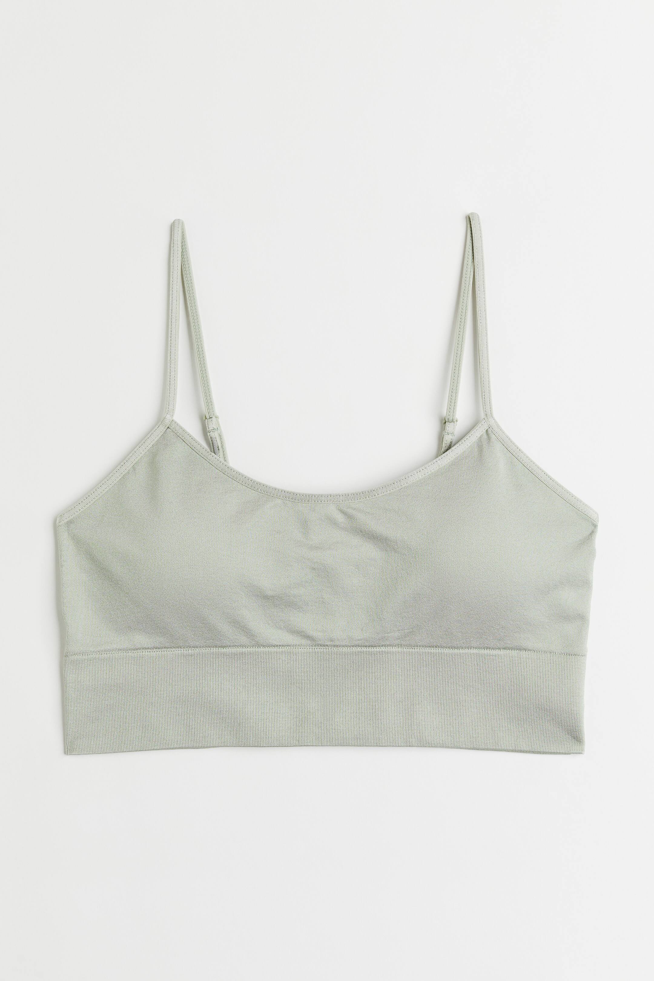 Xem ảnh lớn hơn: Áo ngực bralette không may - Màu xanh lá xám nhạt - Ladies | H&M VN 1