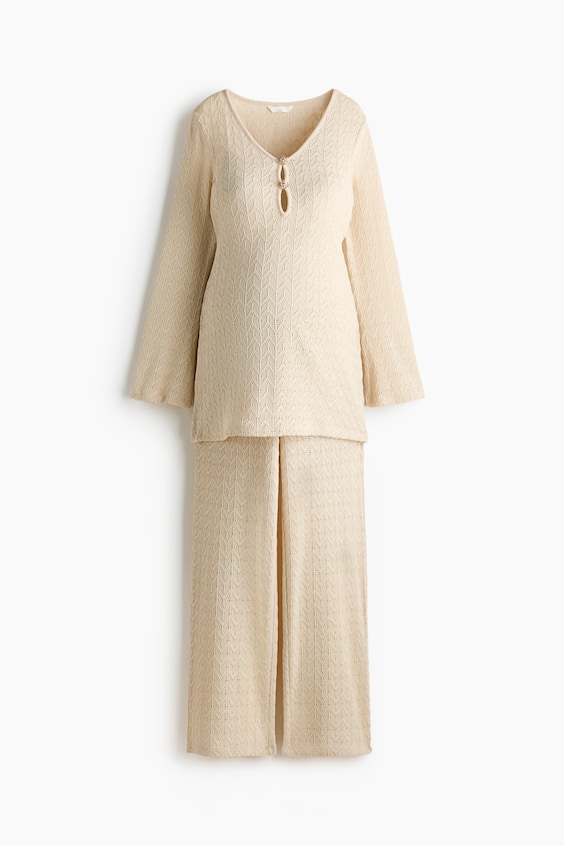 Женские свитеры H&M MAMA 2-Piece Pointelle-Knit Set