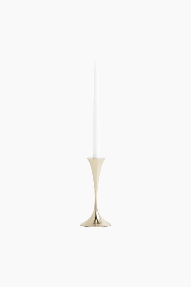 Small metal candle holder - Gold-coloured/Silver-coloured - 1