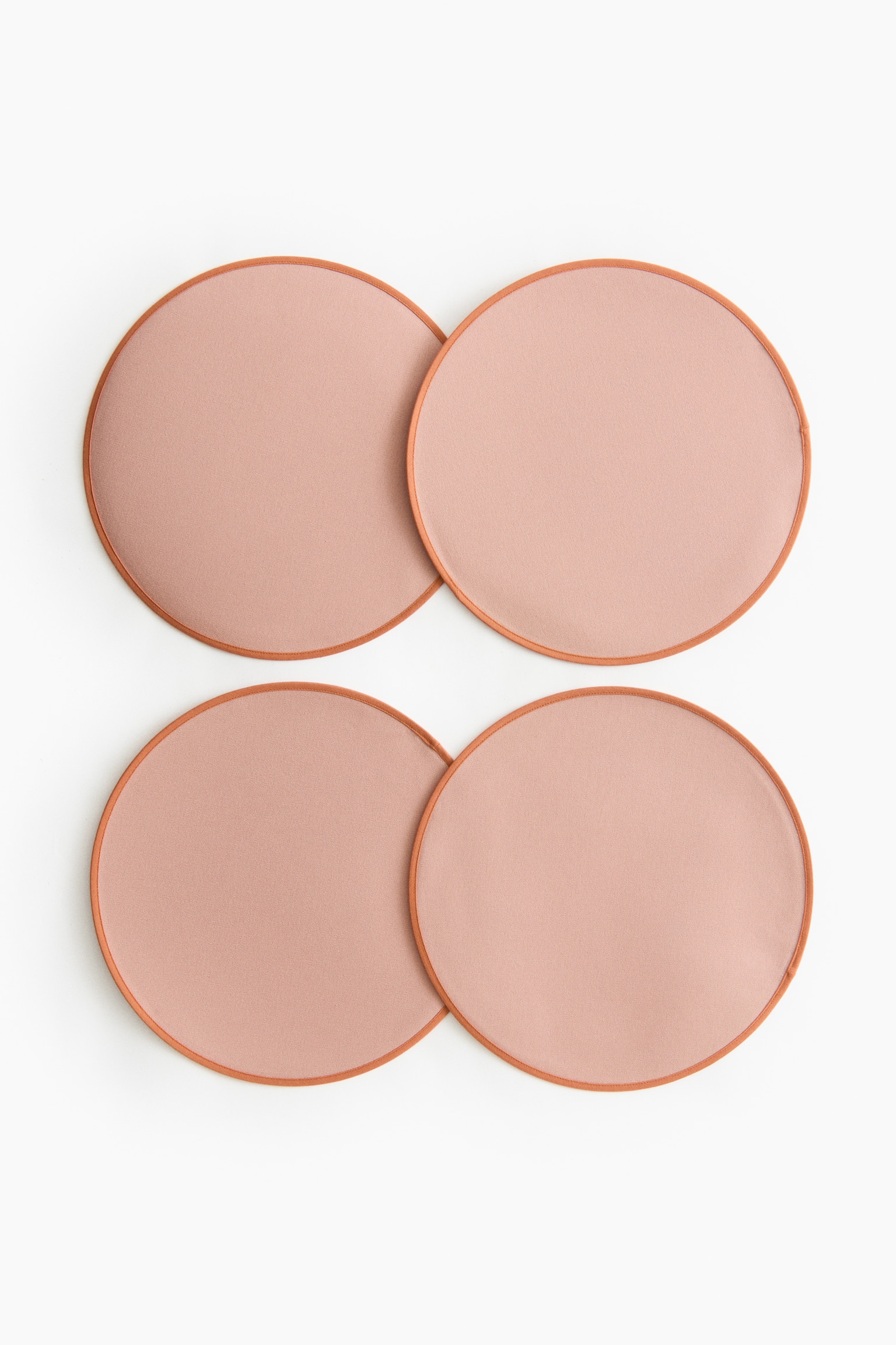 4-Pack Water-Repellent Placemats - Pink/Light beige/Light khaki green
