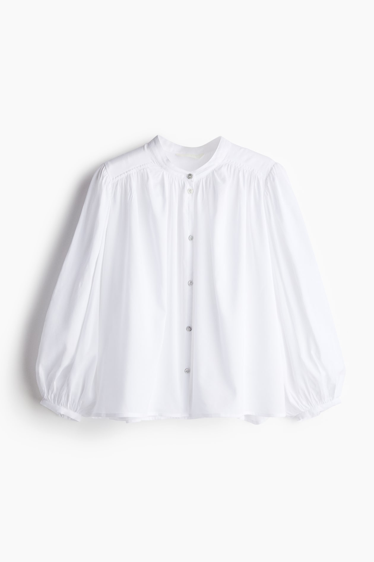 Balloon-sleeved blouse White Ladies H&M IN