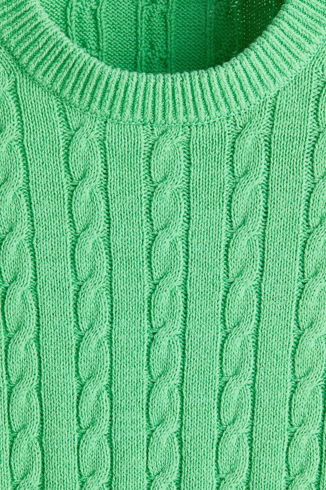 Pulover tricotat cu torsade Regular Fit - Verde/Albastru-deschis/Bleumarin - 3