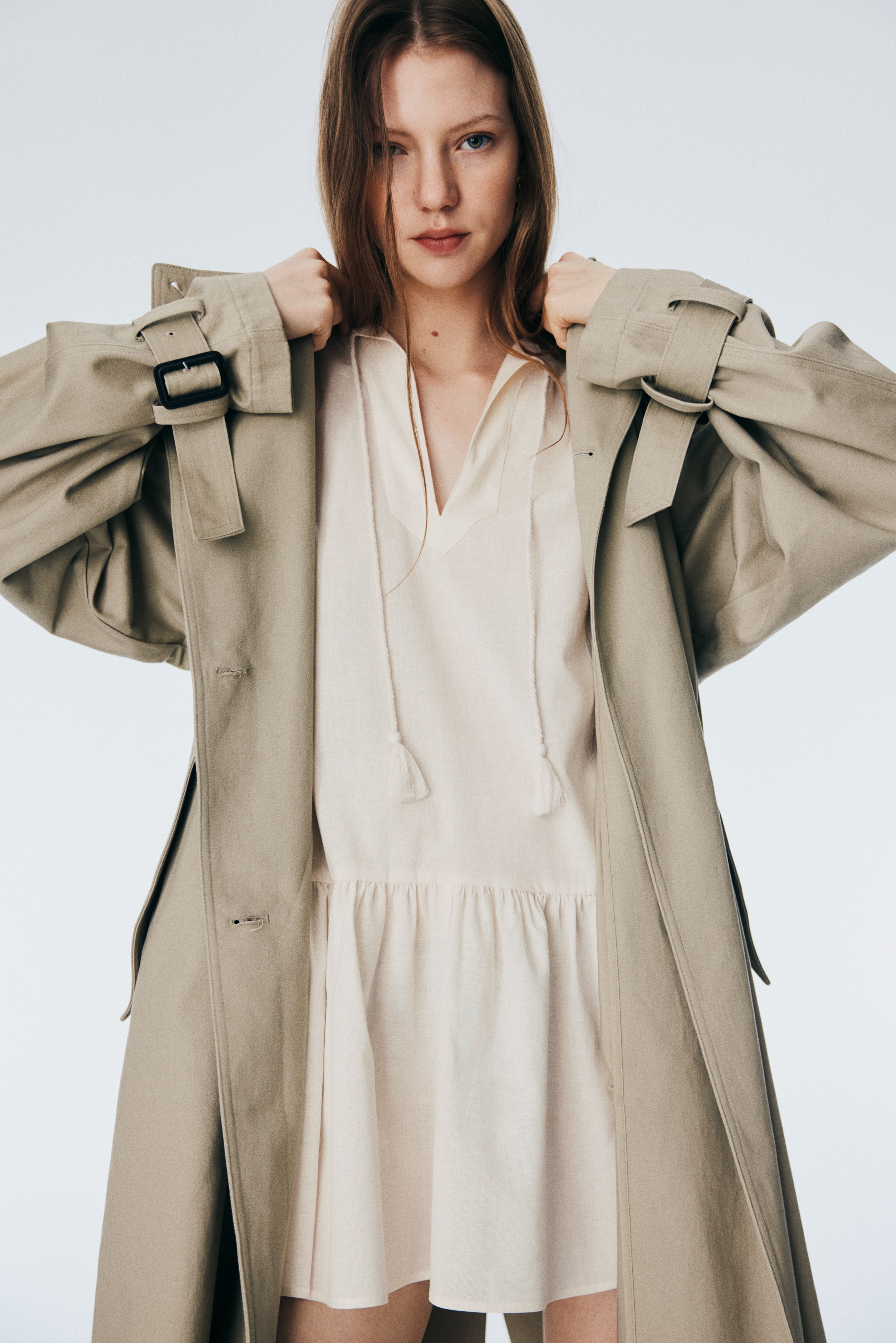 Flared-hem dress