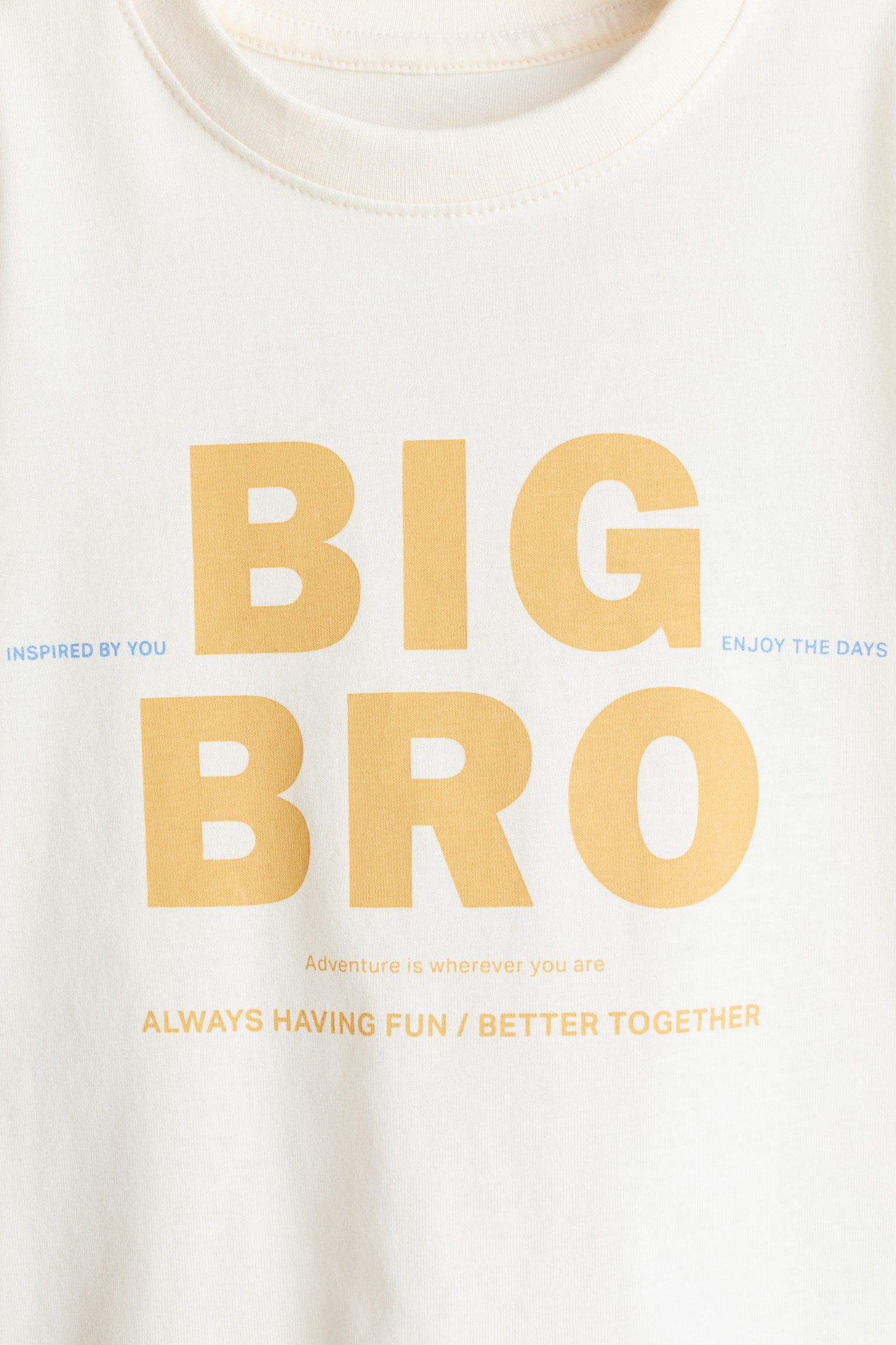 Printed T-shirt - Cream/Big bro/Green/Basketball/Yellow/Little bro/Dark grey/Pacific/Light blue/Car - 2