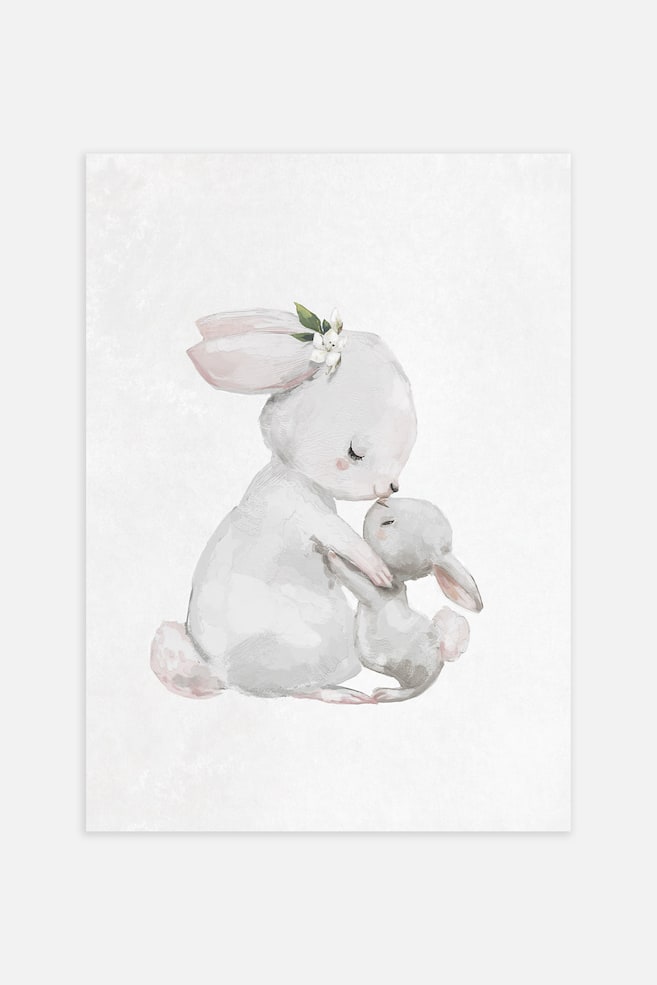 Bunny Love Poster - Grå - 1