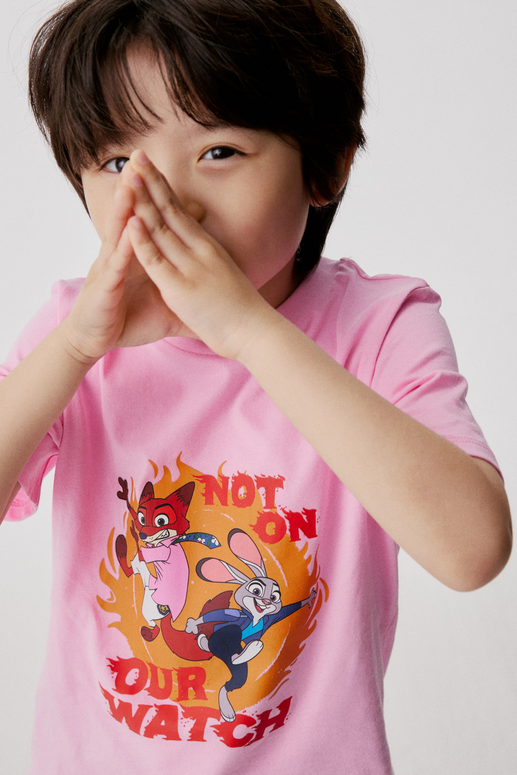 View larger image: Printed cotton T-shirt - Pink/Zootopia - Kids | H&M SG 3