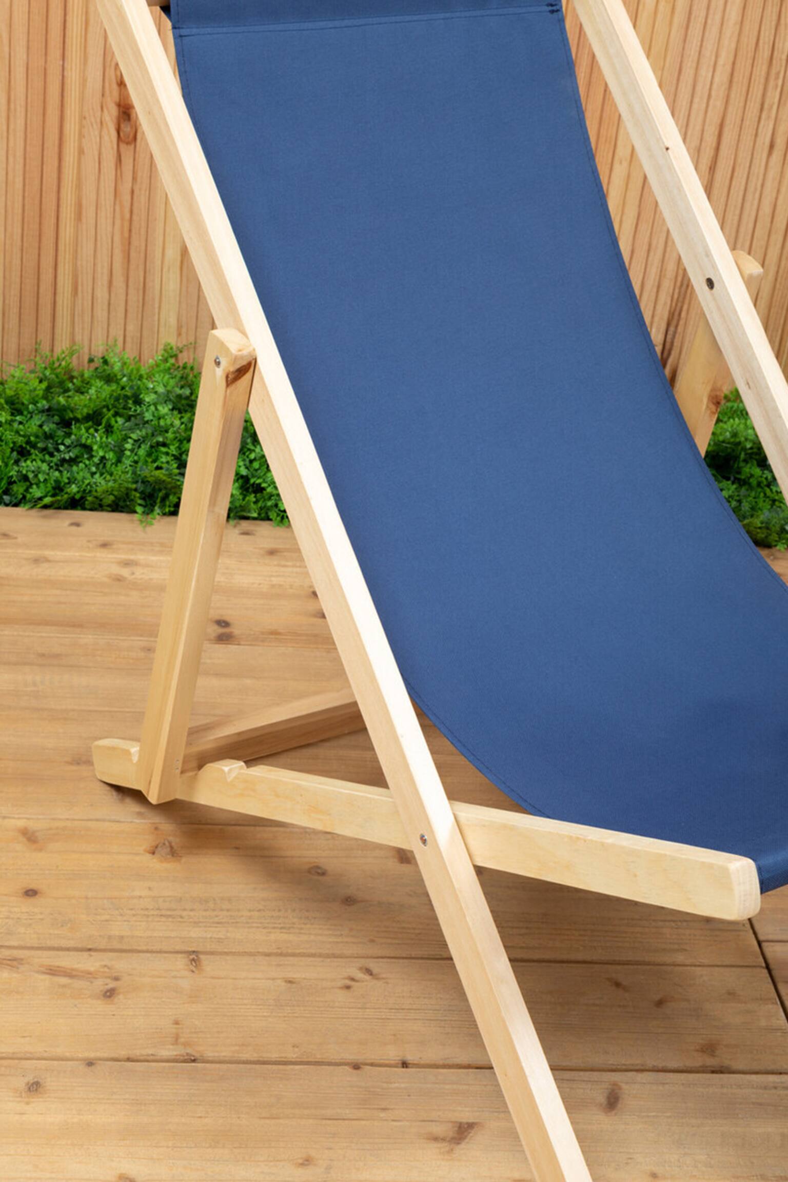 Beauport Deck Chair - Blue And Natural - 4