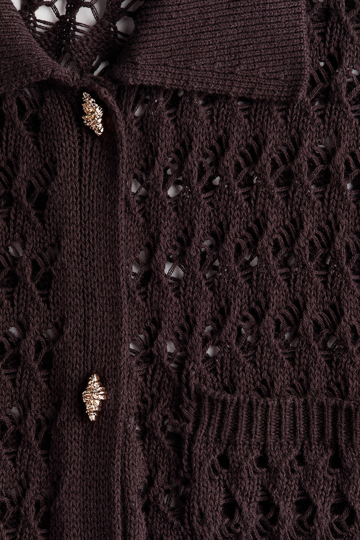 Crochet-Look Cotton Cardigan - image 2
