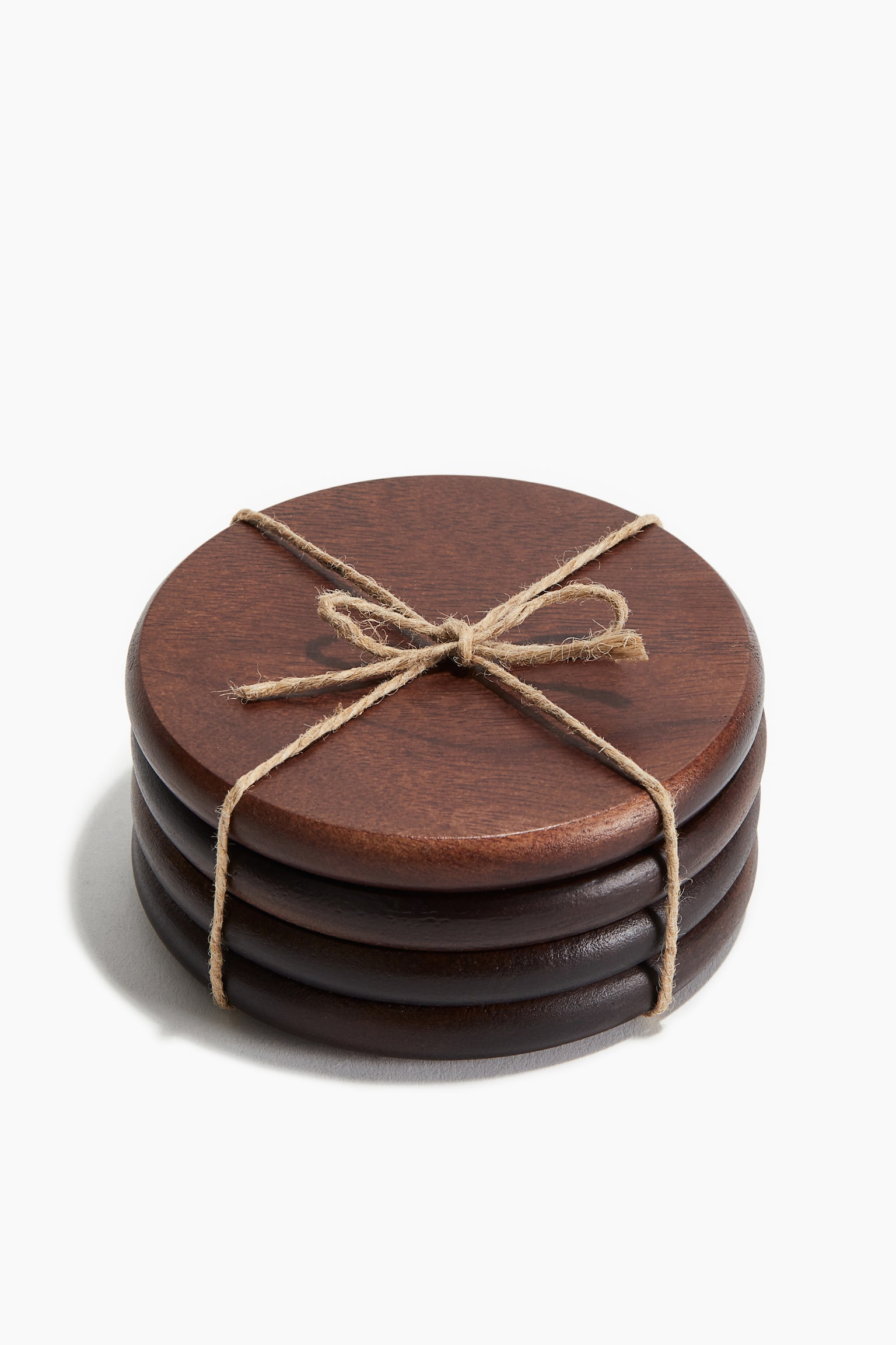 4-pack wooden coasters - Brown - 1