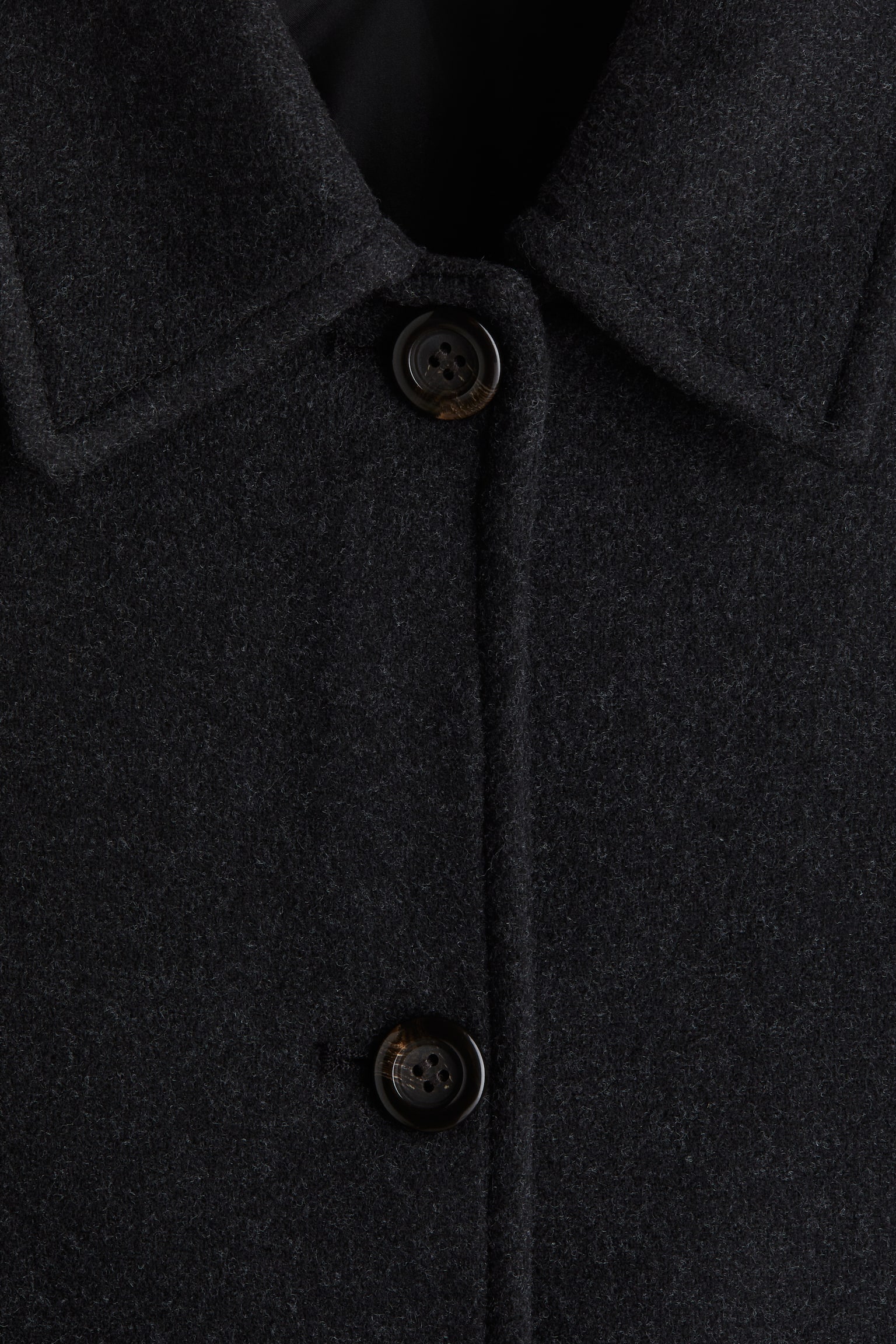 Car coat - שחור מלאנז'/אפור-חום כהה/חום כהה - 7