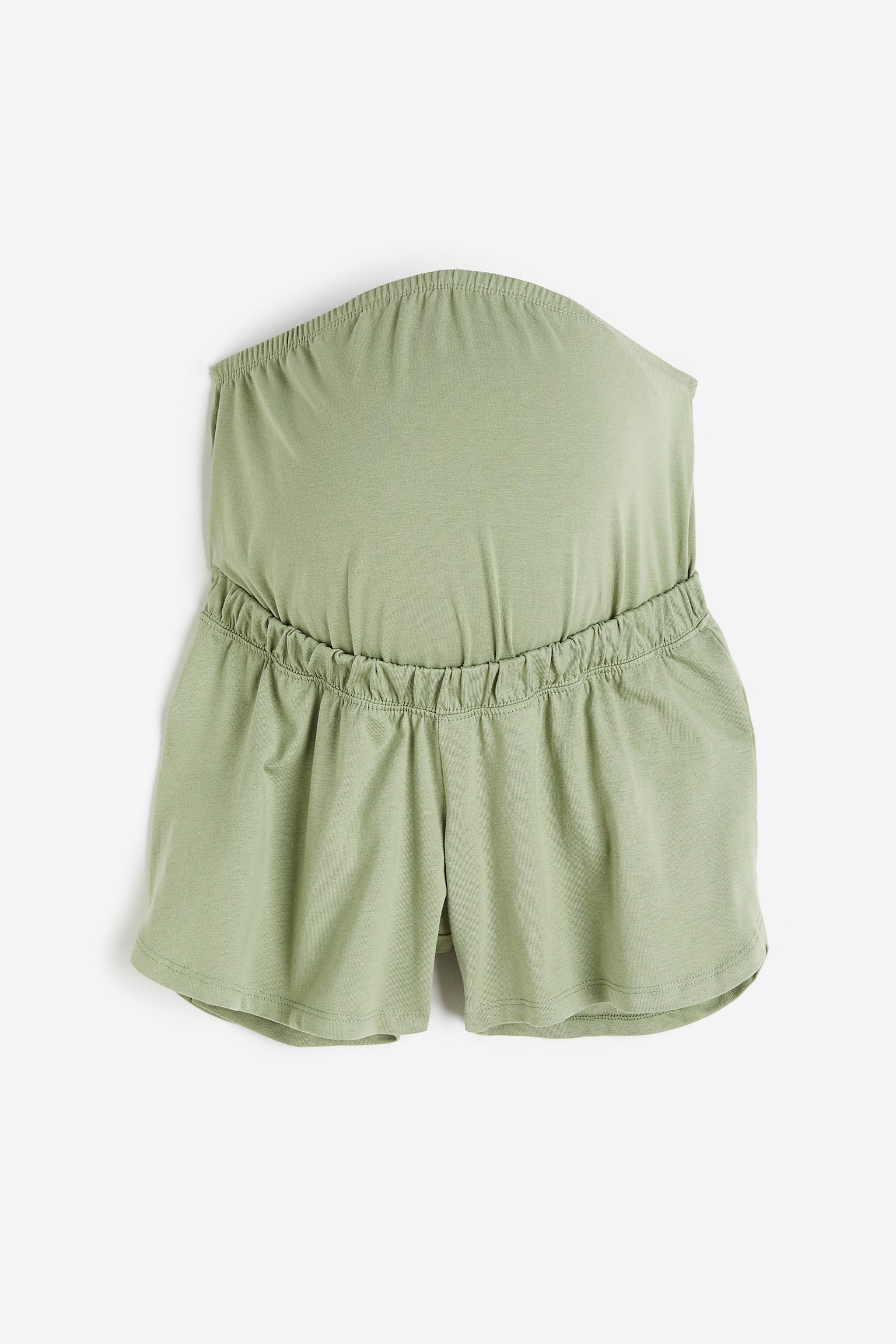 MAMA Cotton Jersey Shorts - Green/Black/Beige - 1