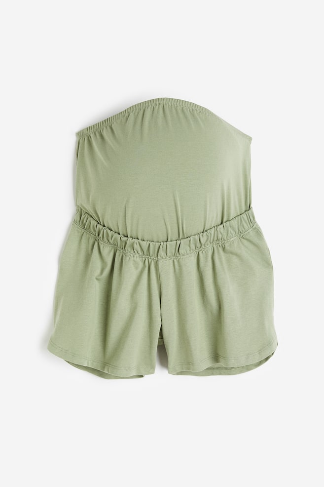 MAMA Shorts in jersey di cotone - Verde/Black/Beige - 1